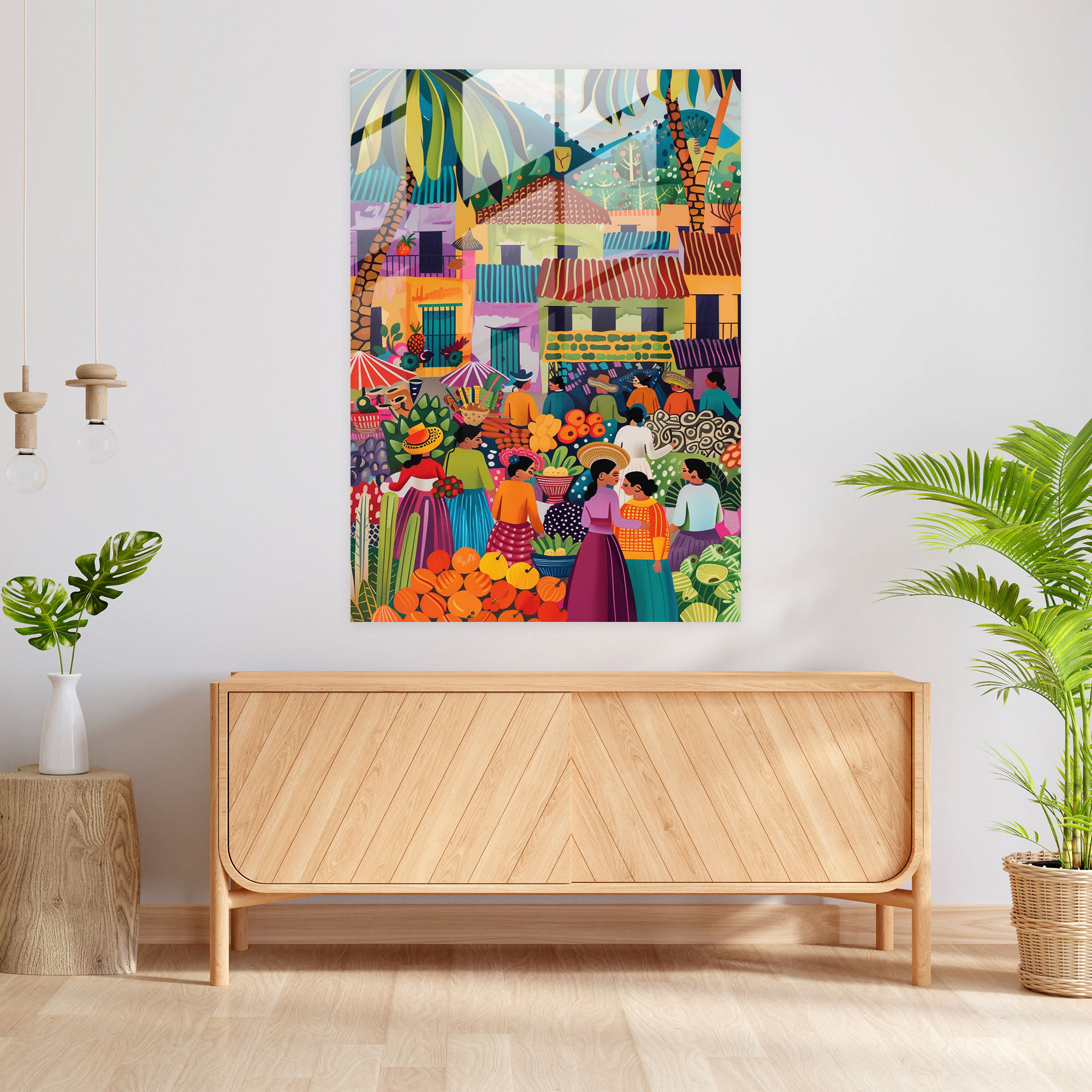 Frida Kahlo Stili Cam Tablo - Frida Kahlo Eserleri Cam Tablo Modern Sanat