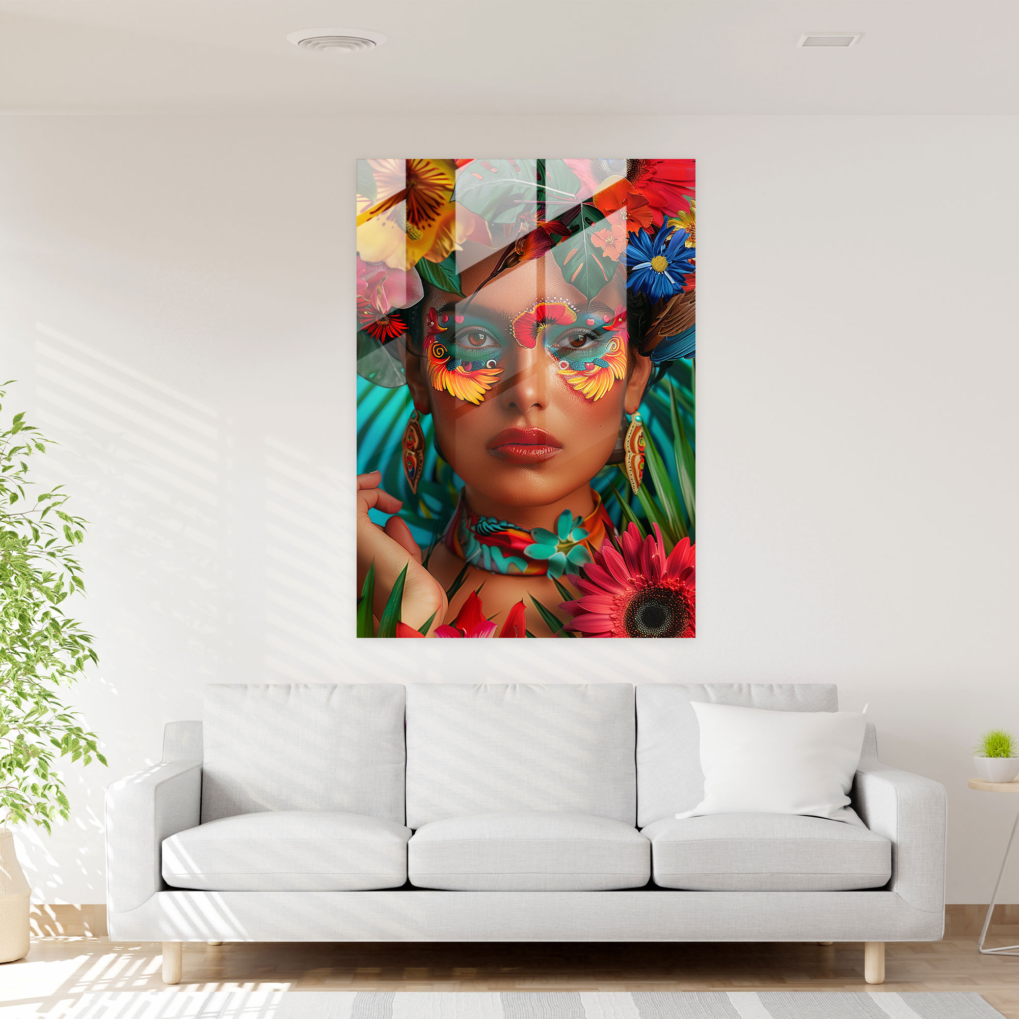 Frida Kahlo Tarzı Ev Dekorasyonu - Kanvas Tablo Surrealist Unsurlar Canlı Renk Paleti Frida Kahlo Tarzı