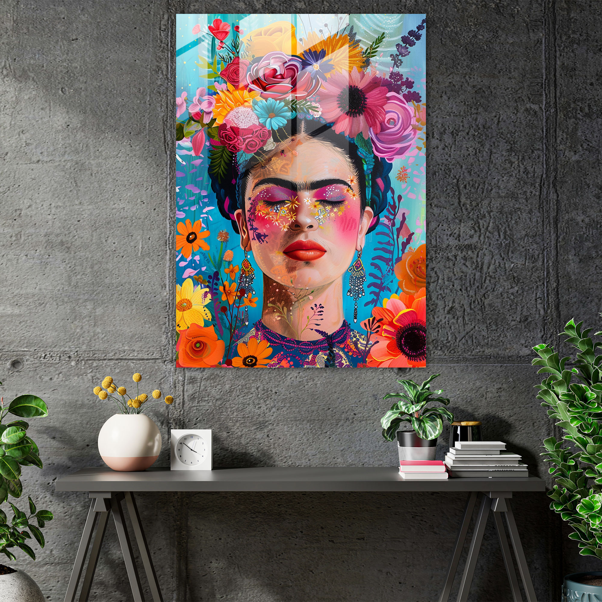 Home-Dekoration im Stil von Frida Kahlo - Leinwandbild von Frida Kahlo Eserleri Wanddekoration moderne Kunst im Frida Kahlo-Stil