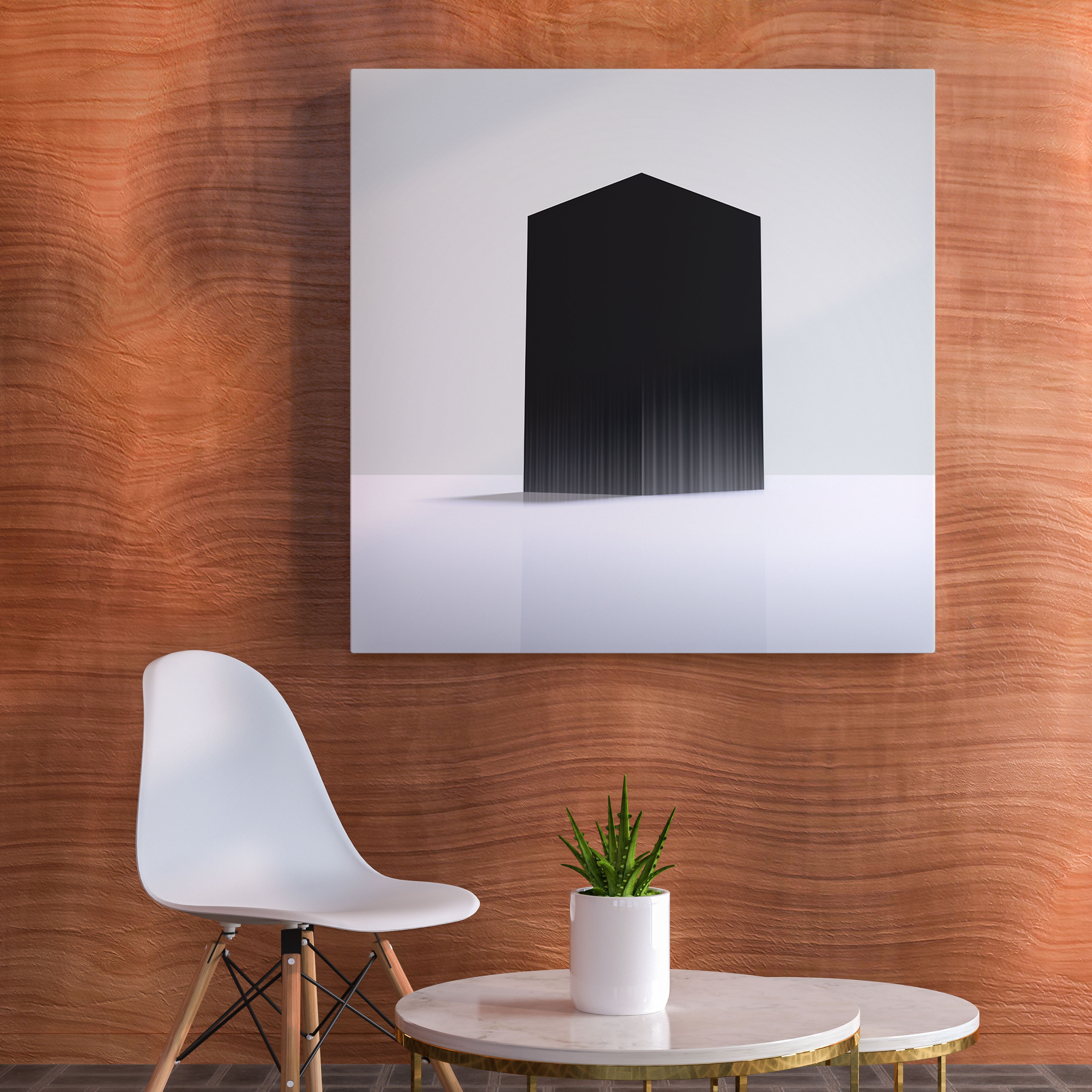 Kaaba Minimalist Canvas Print - Kaaba, Canvas Wall Art, Kaaba, Canvas