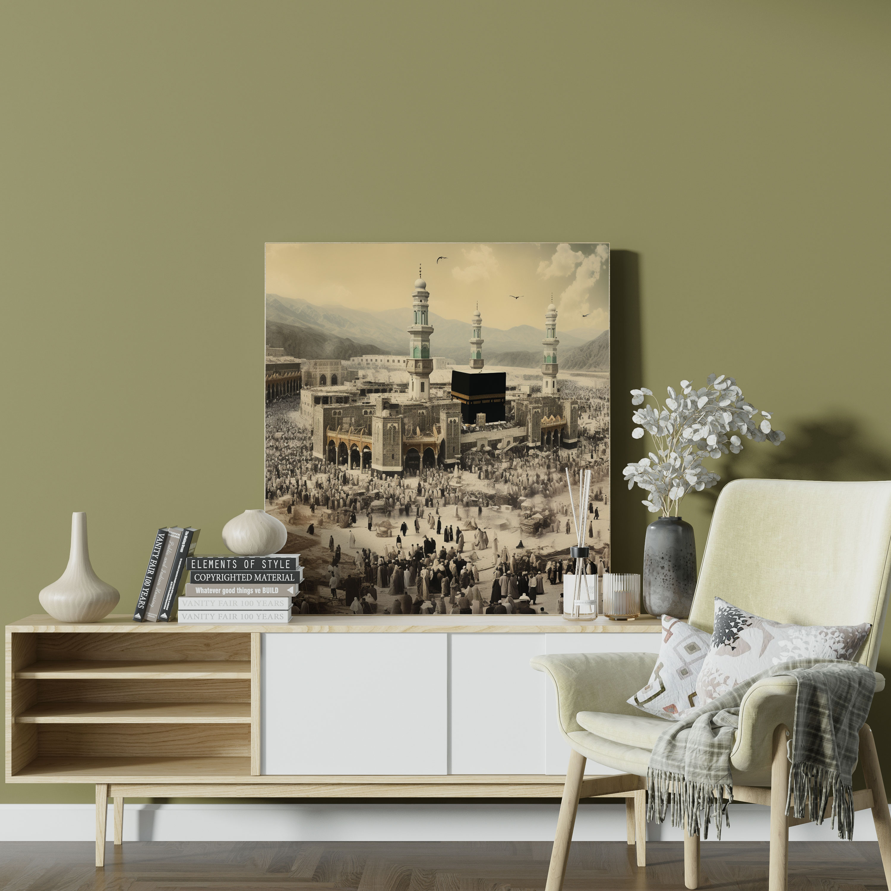 Kaaba Vintage Collage Canvas Print - Kaaba, Canvas, Canvas Wall Art, Kaaba