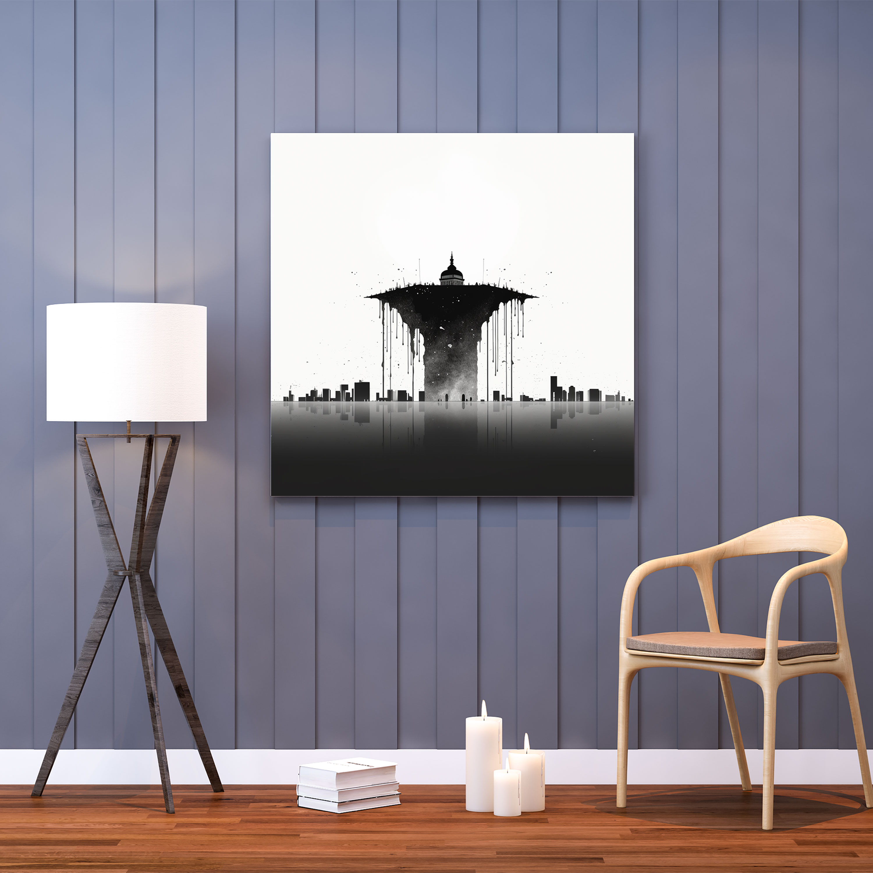 Kaaba Wall Art - Kaaba, Canvas Wall Art, Home Decoration, Minimalist