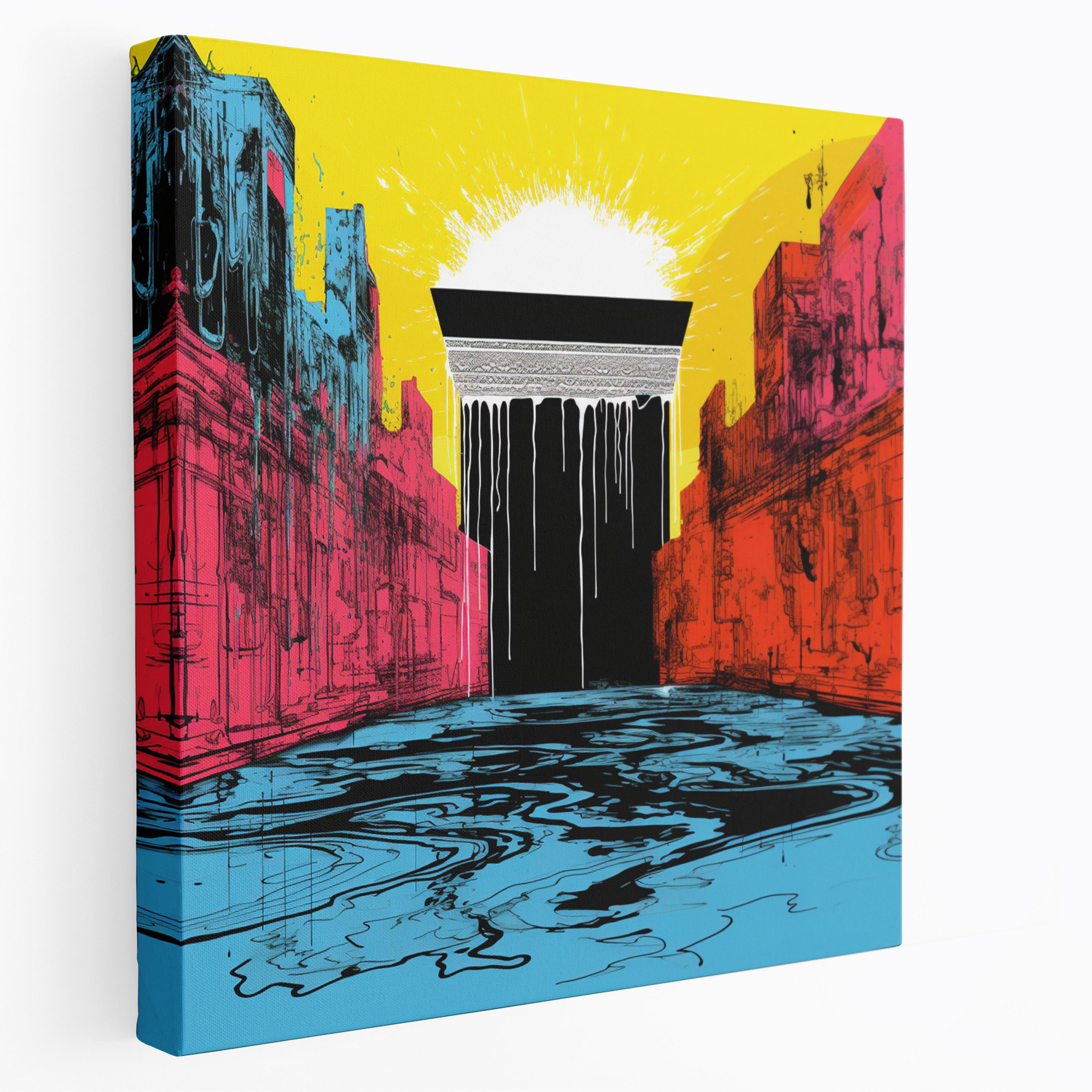 Kaaba Canvas Print - Kaaba, Pop Art, Vibrant Colors, Contemporary Design