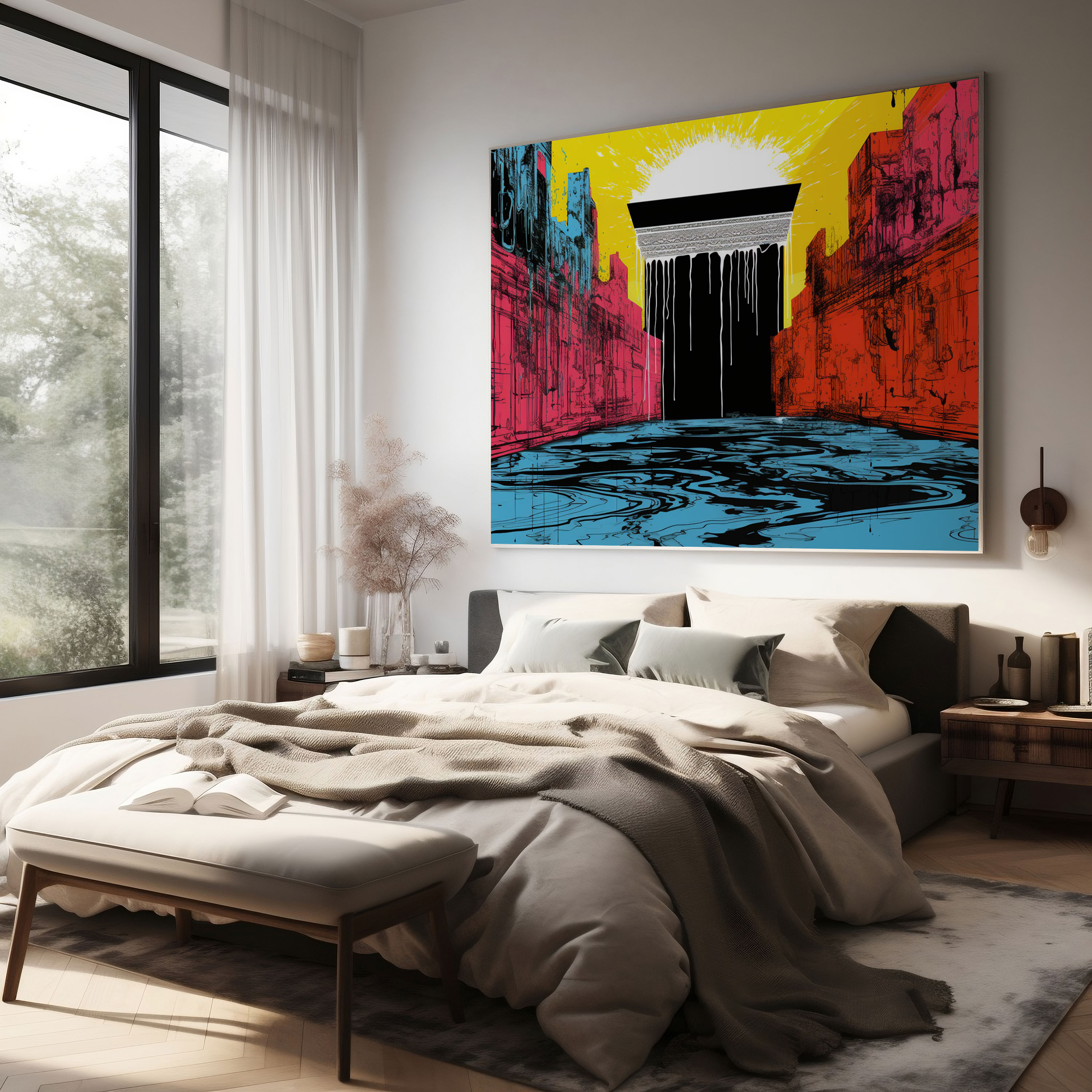 Kaaba Canvas Print - Kaaba, Pop Art, Vibrant Colors, Contemporary Design