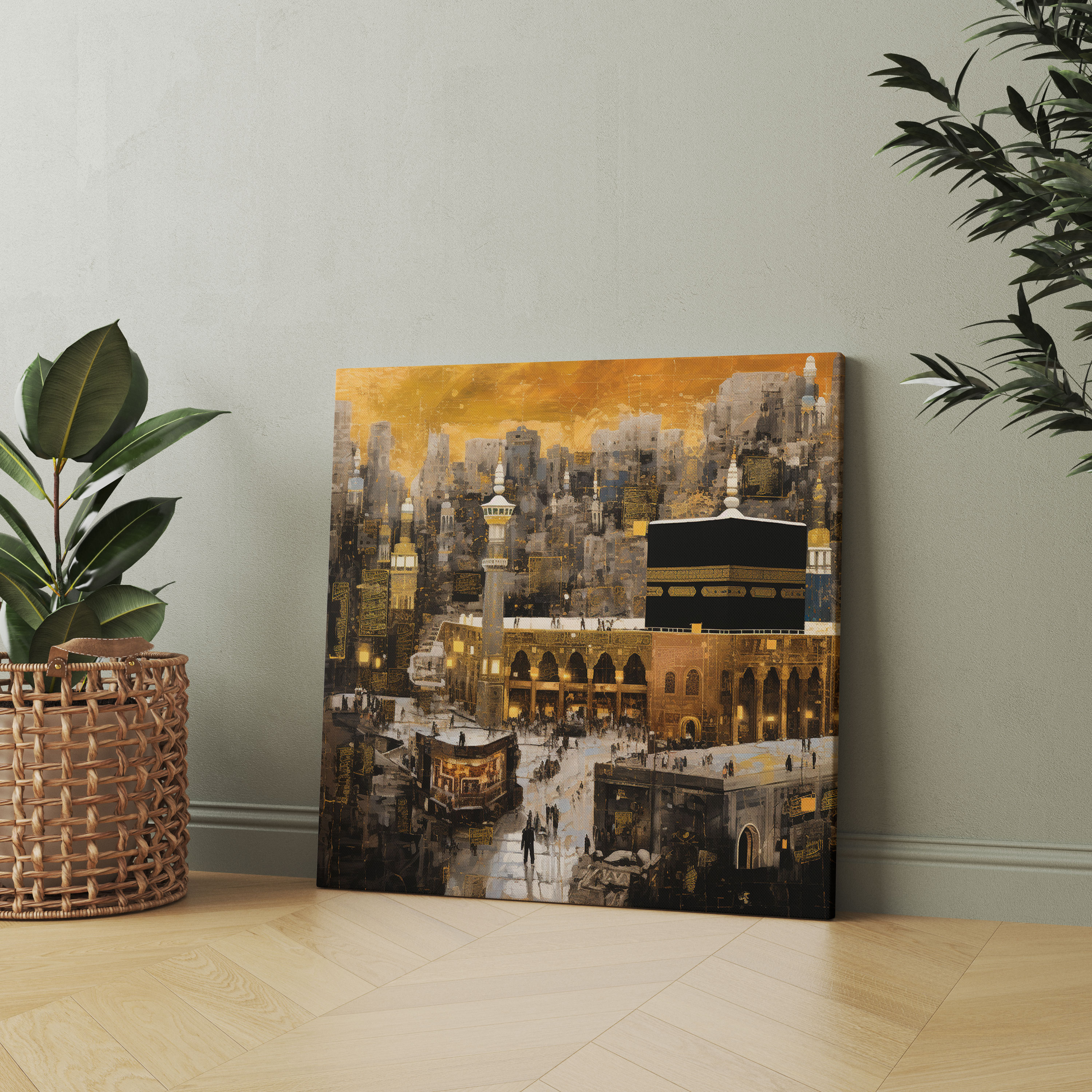 Kaaba Canvas Print - Kaaba, Collage Artwork, Kaaba, Canvas Print