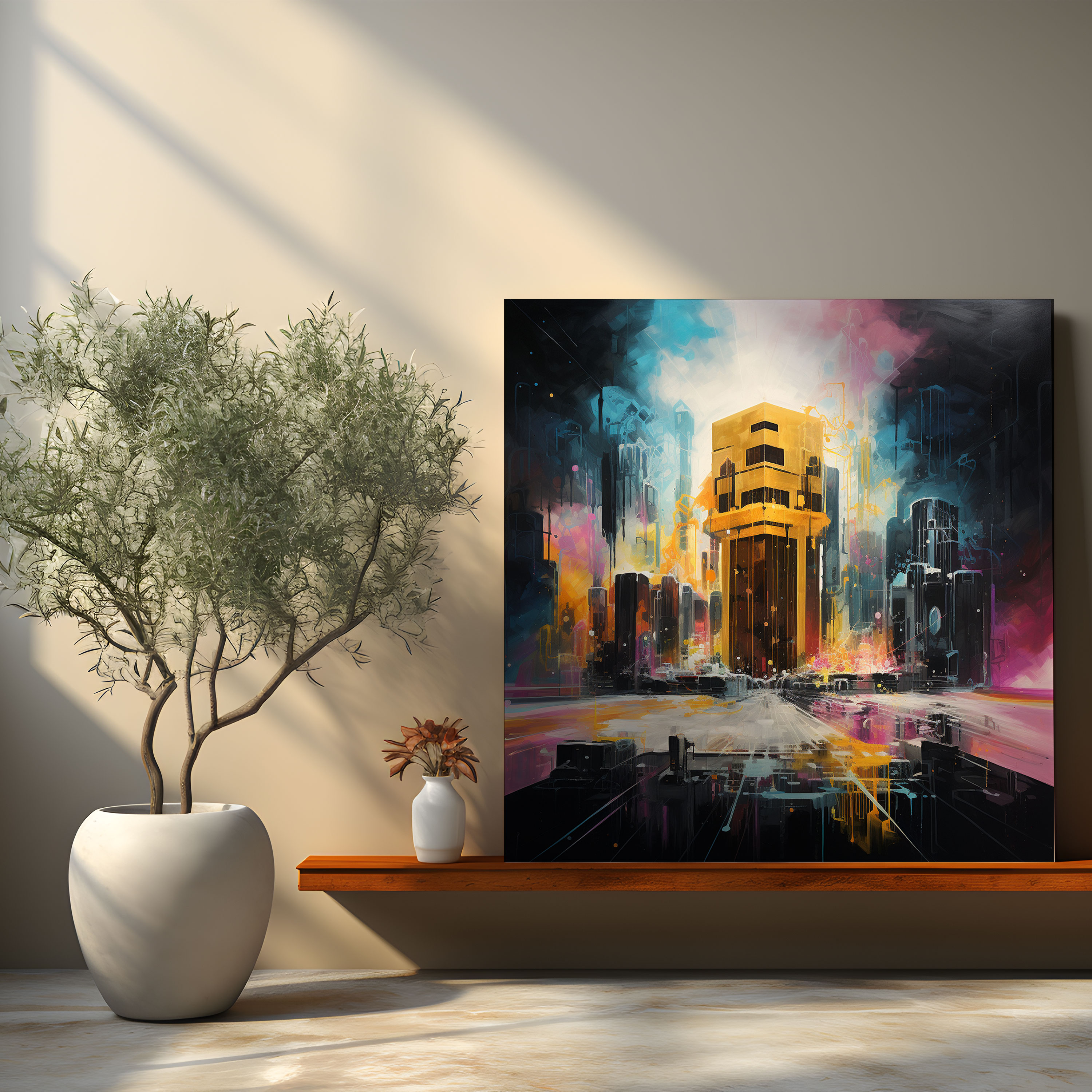 Kaaba Canvas Print - Kaaba, Vibrant, Wall Decoration, Colorful
