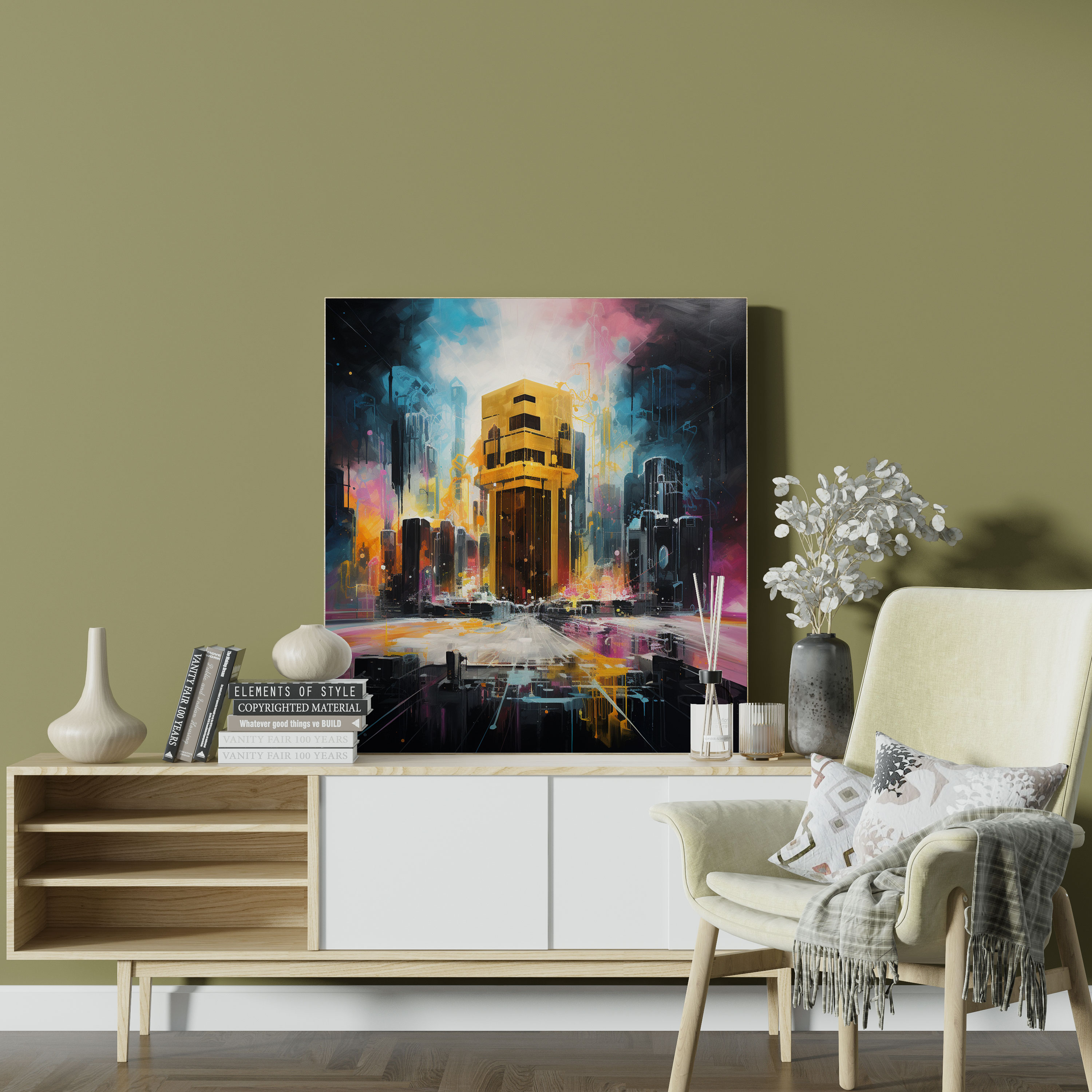 Kaaba Canvas Print - Kaaba, Vibrant, Wall Decoration, Colorful
