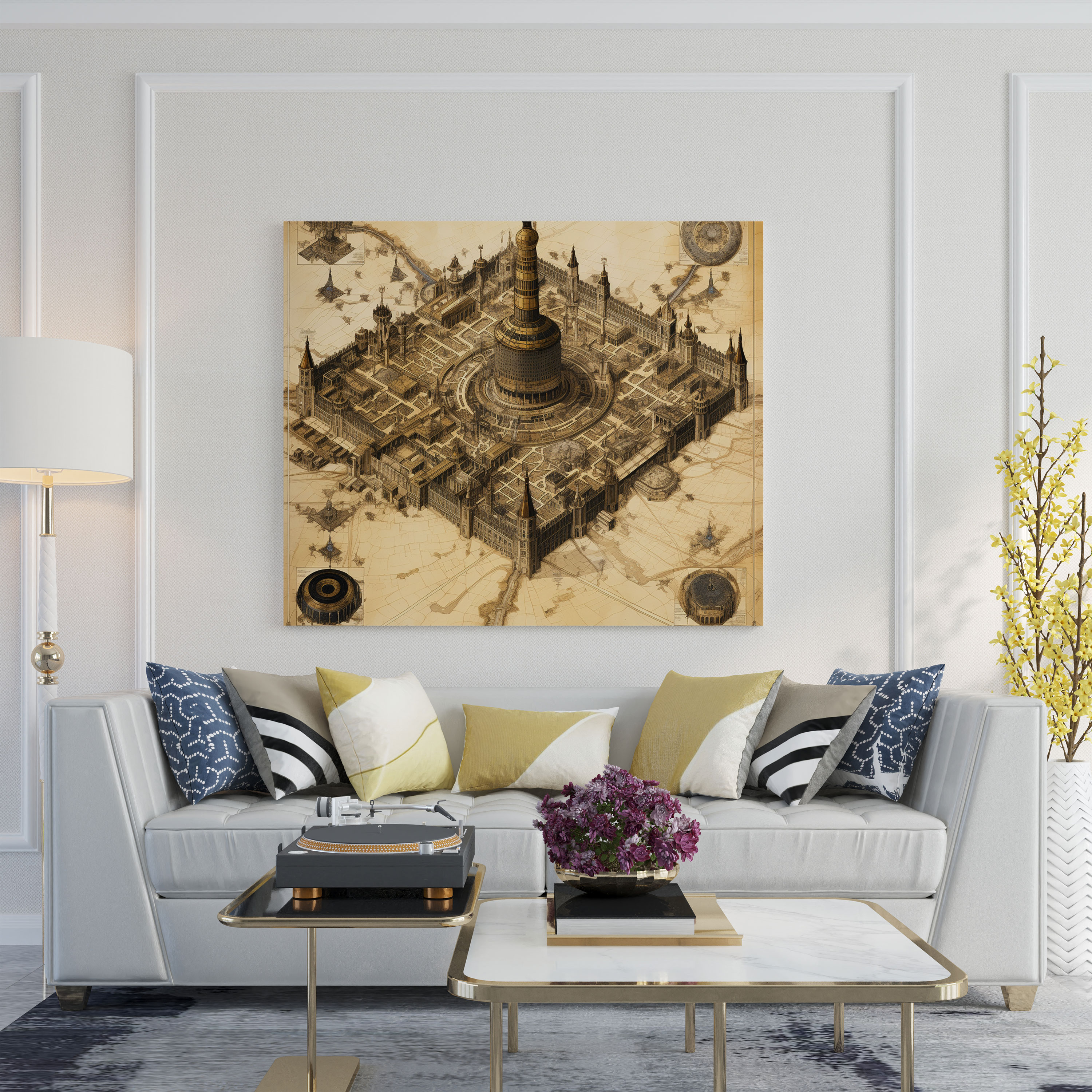 Kaaba Wall Decoration - Kaaba, Antique-Style, Wall Art, Canvas Print
