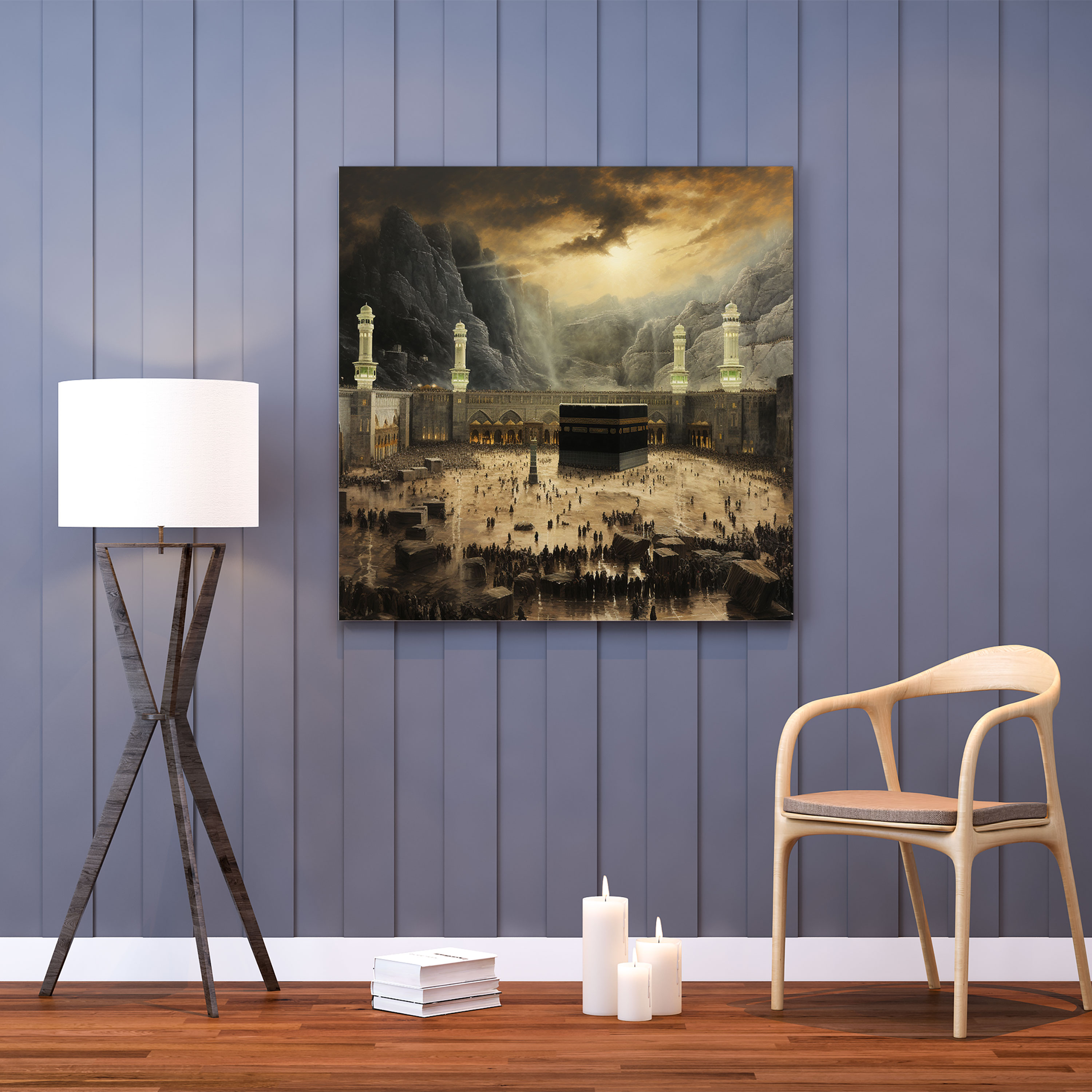 Kaaba Panoramic Wall Art - Kaaba, Majestic Painting, Wall Art, Home Decoration