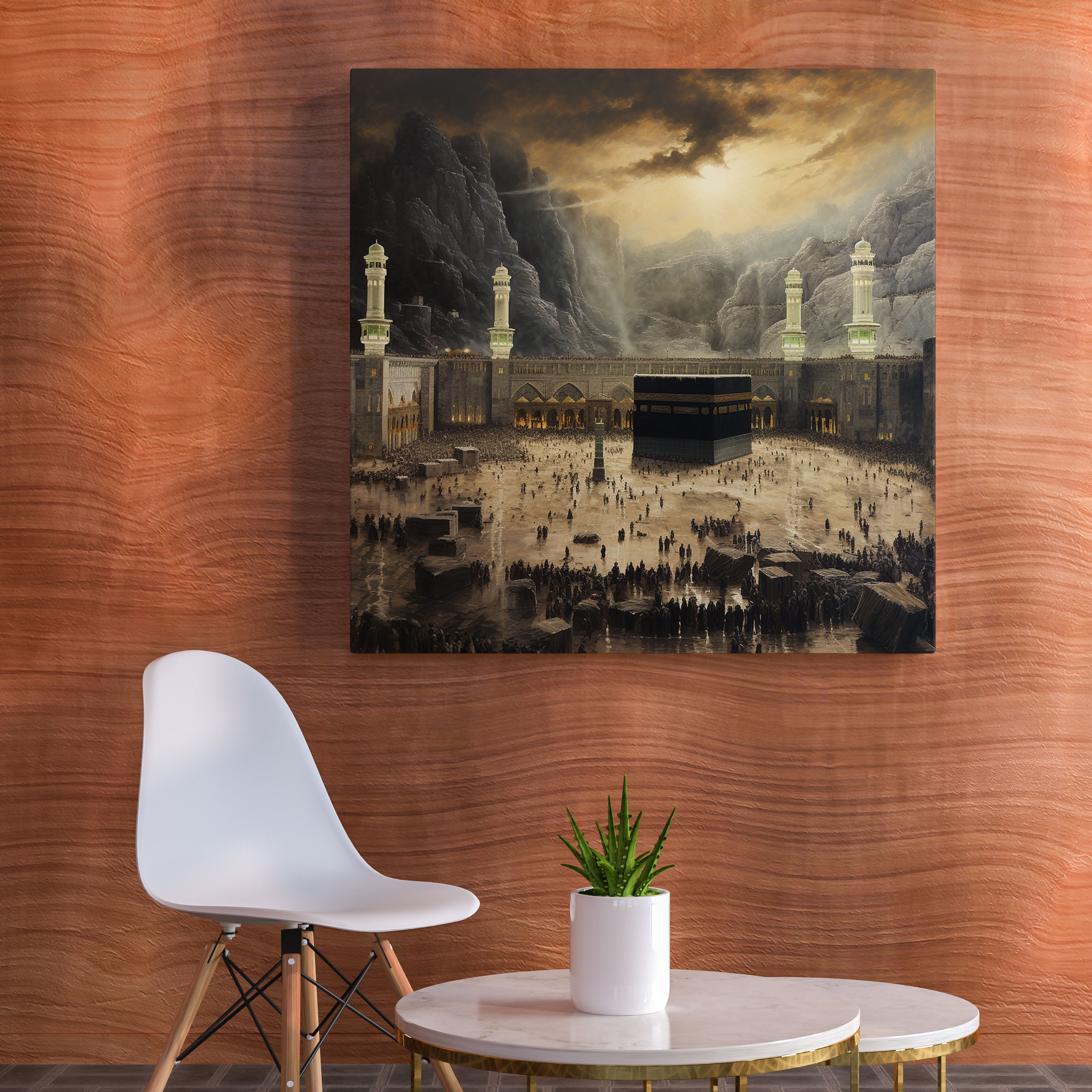 Kaaba Panoramic Wall Art - Kaaba, Majestic Painting, Wall Art, Home Decoration