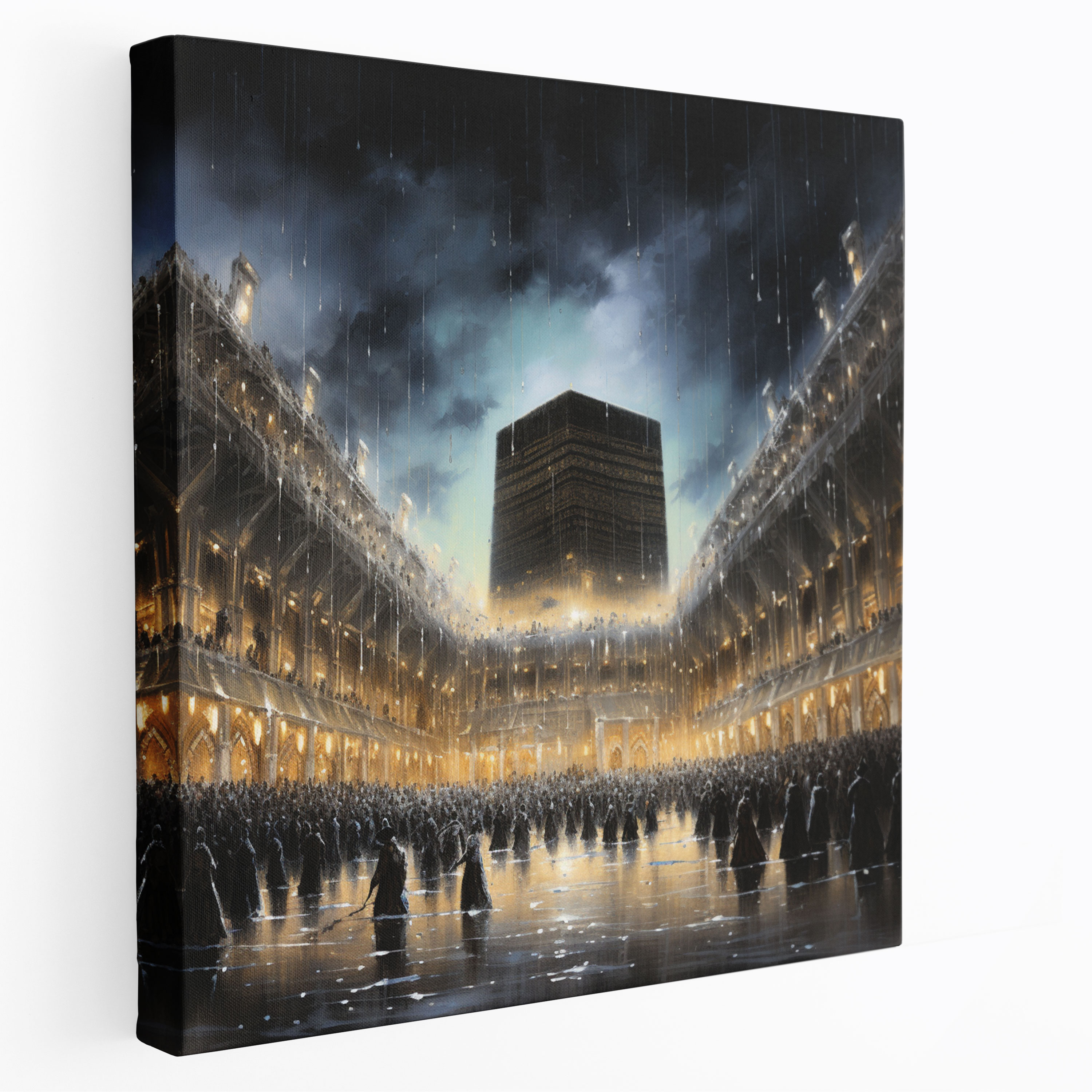 Kaaba Impressionistic Canvas Print - Kaaba, Wall Decoration, Spiritual Journey, Kaaba