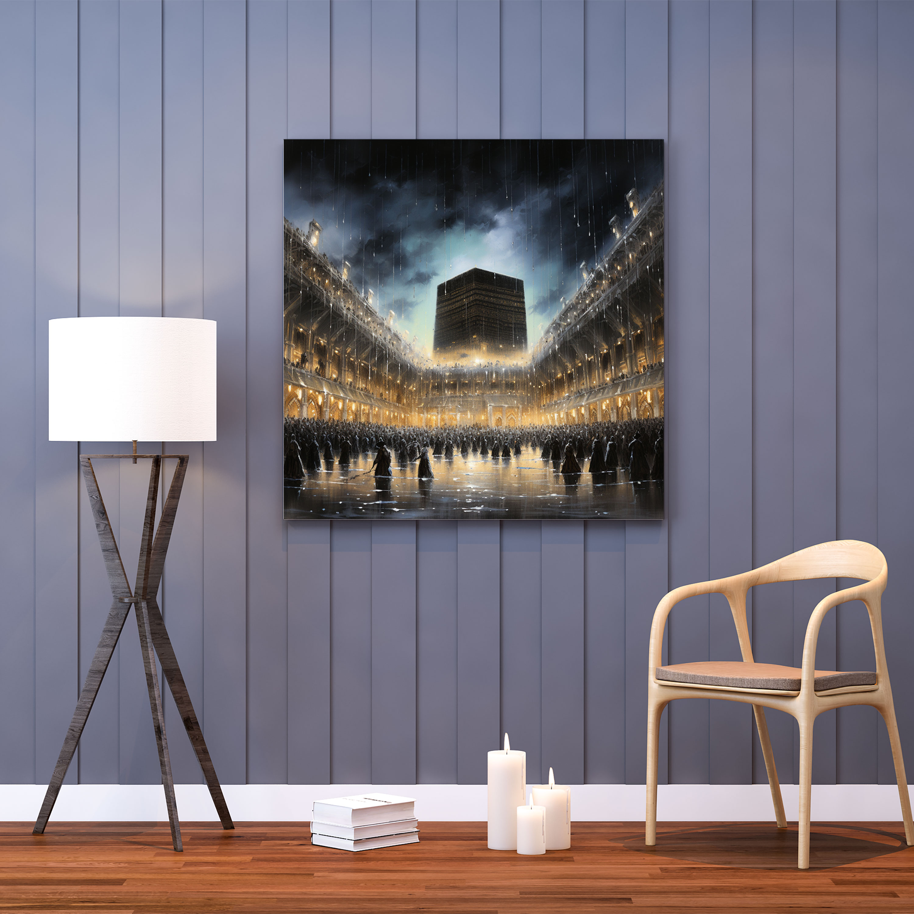 Kaaba Impressionistic Canvas Print - Kaaba, Wall Decoration, Spiritual Journey, Kaaba