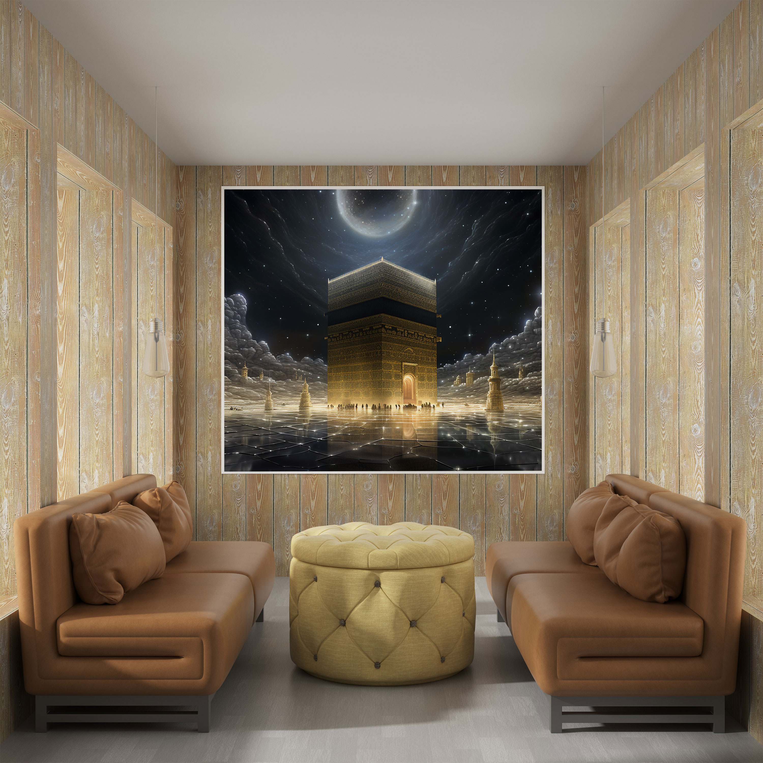 Kaaba Wall Decoration - Kaaba, Kaaba, Night, Home Decoration