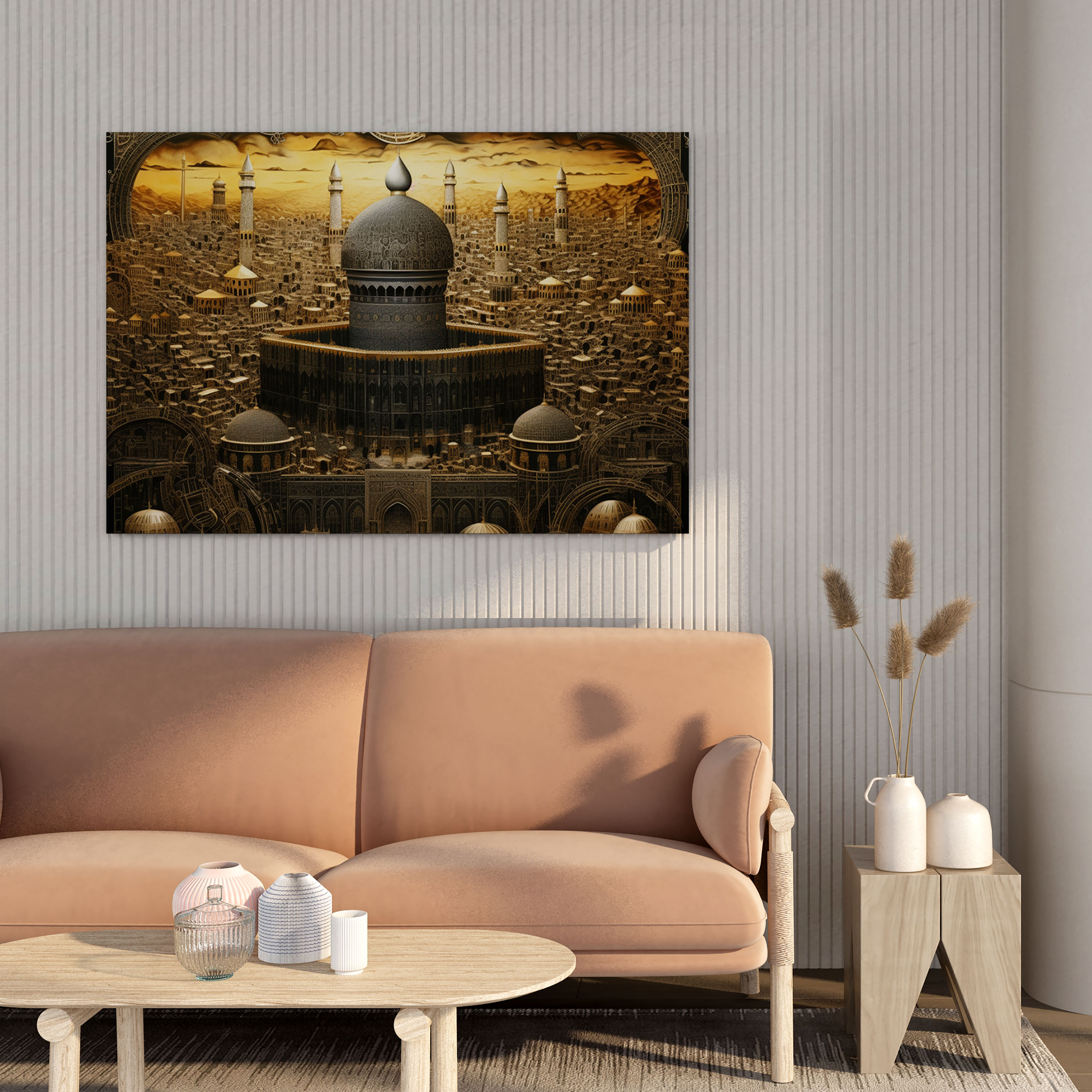 Kaaba Wall Art - Islamic Calligraphy Canvas Print - Kaaba, Canvas Print, Home Decoration, Wall Art