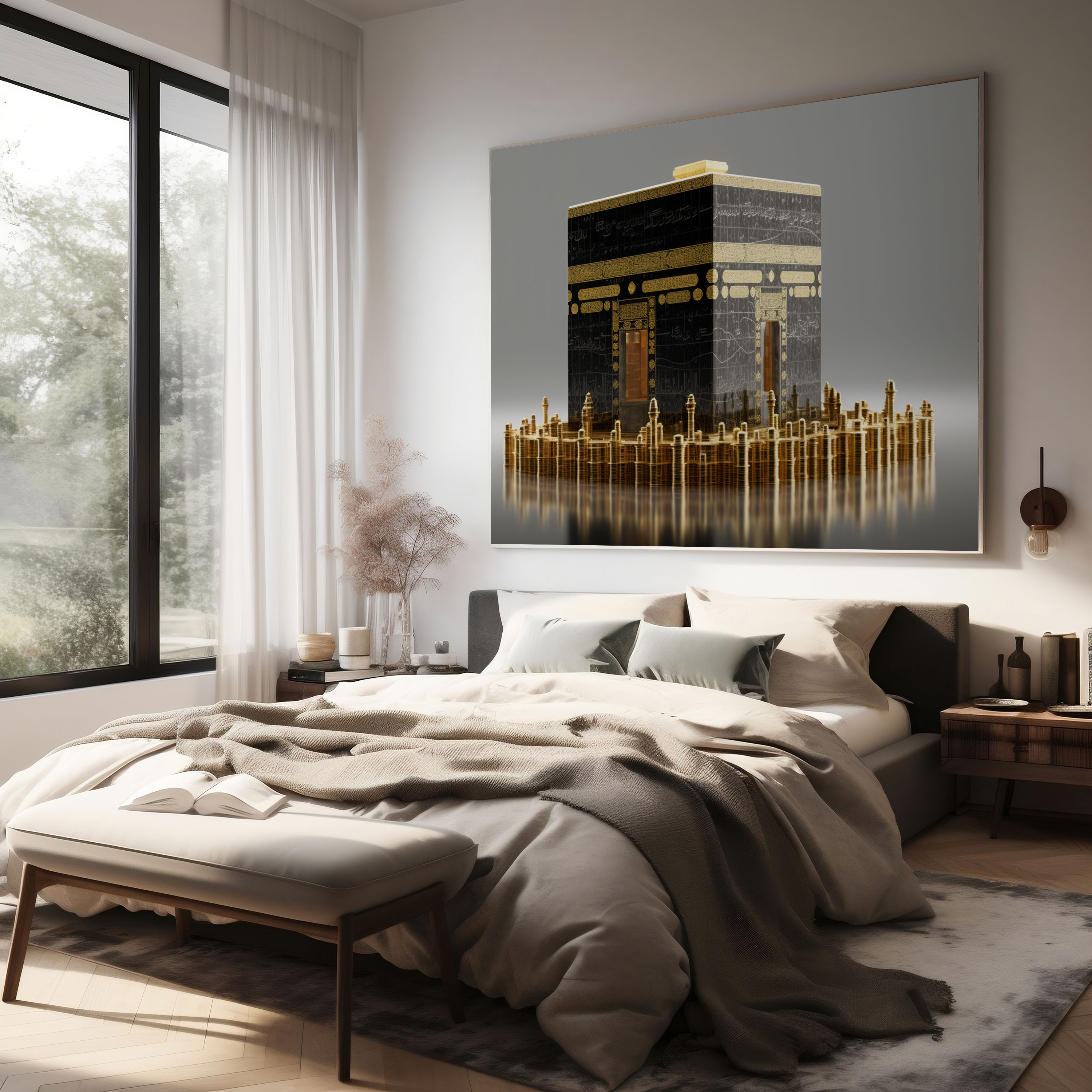 Kaaba Canvas Print - 3D Rendering Wall Art - Kaaba, Home Decoration, Wall Decoration, Kaaba