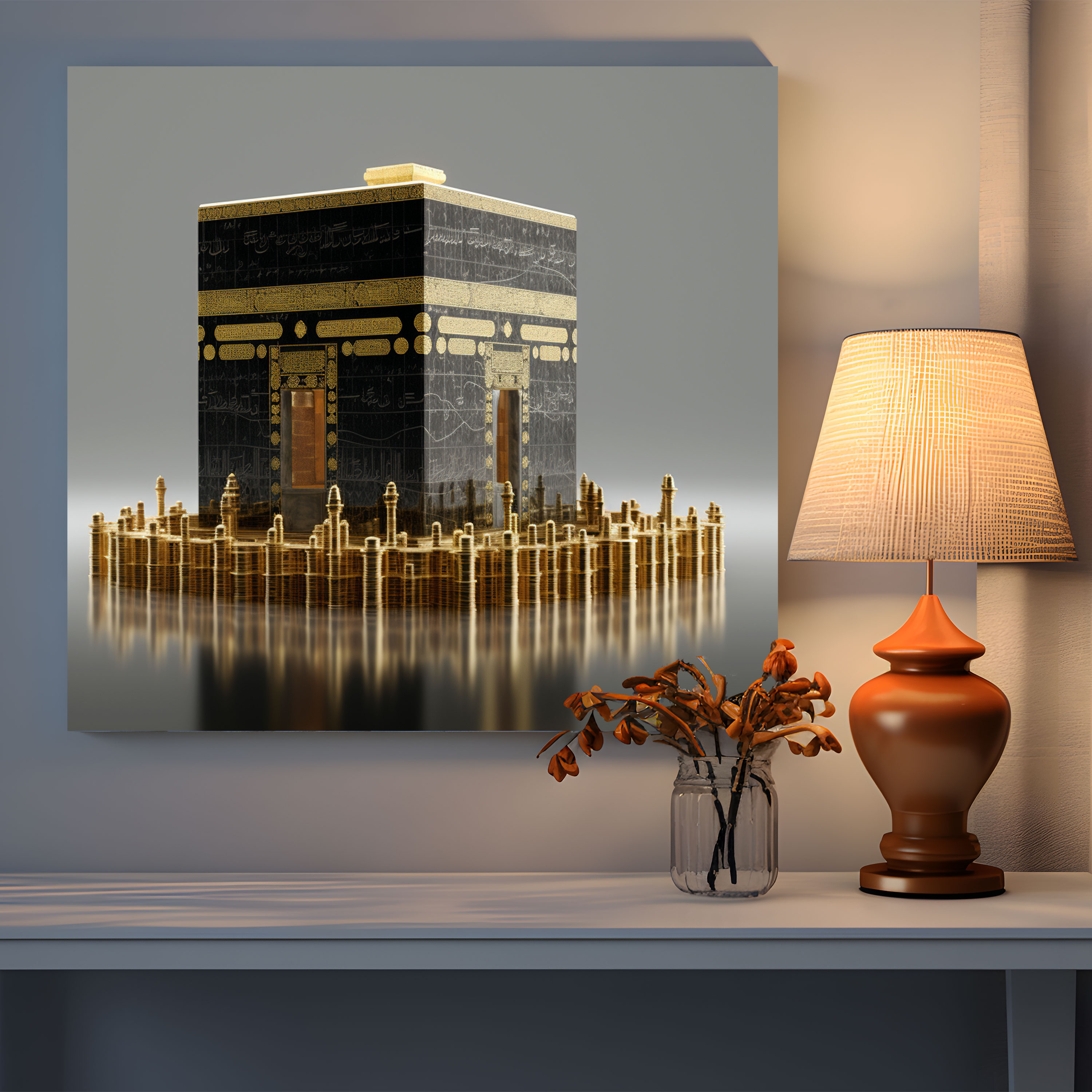 Kaaba Canvas Print - 3D Rendering Wall Art - Kaaba, Home Decoration, Wall Decoration, Kaaba