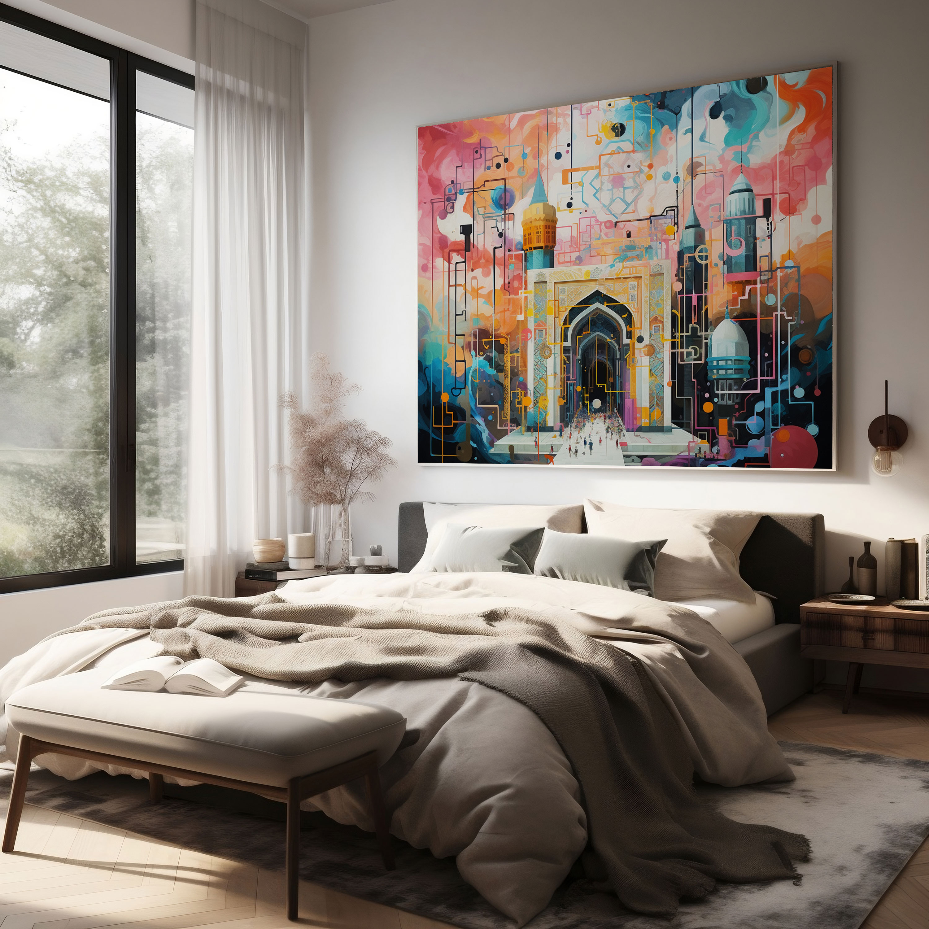 Kaaba Canvas Print - Kaaba, Wall Decoration, Geometric Shapes, Home Decoration