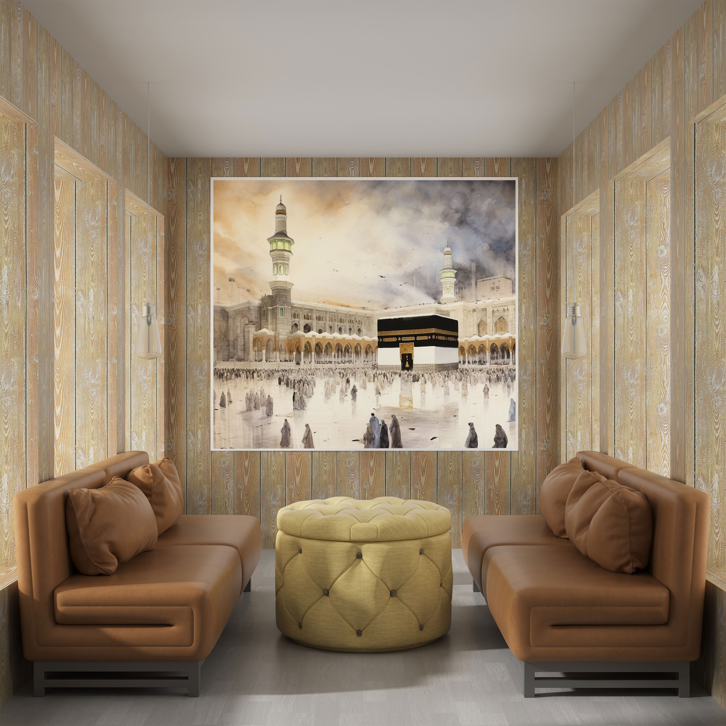 Kaaba Canvas Print - Kaaba, Watercolor Painting, Canvas Print, Wall Art