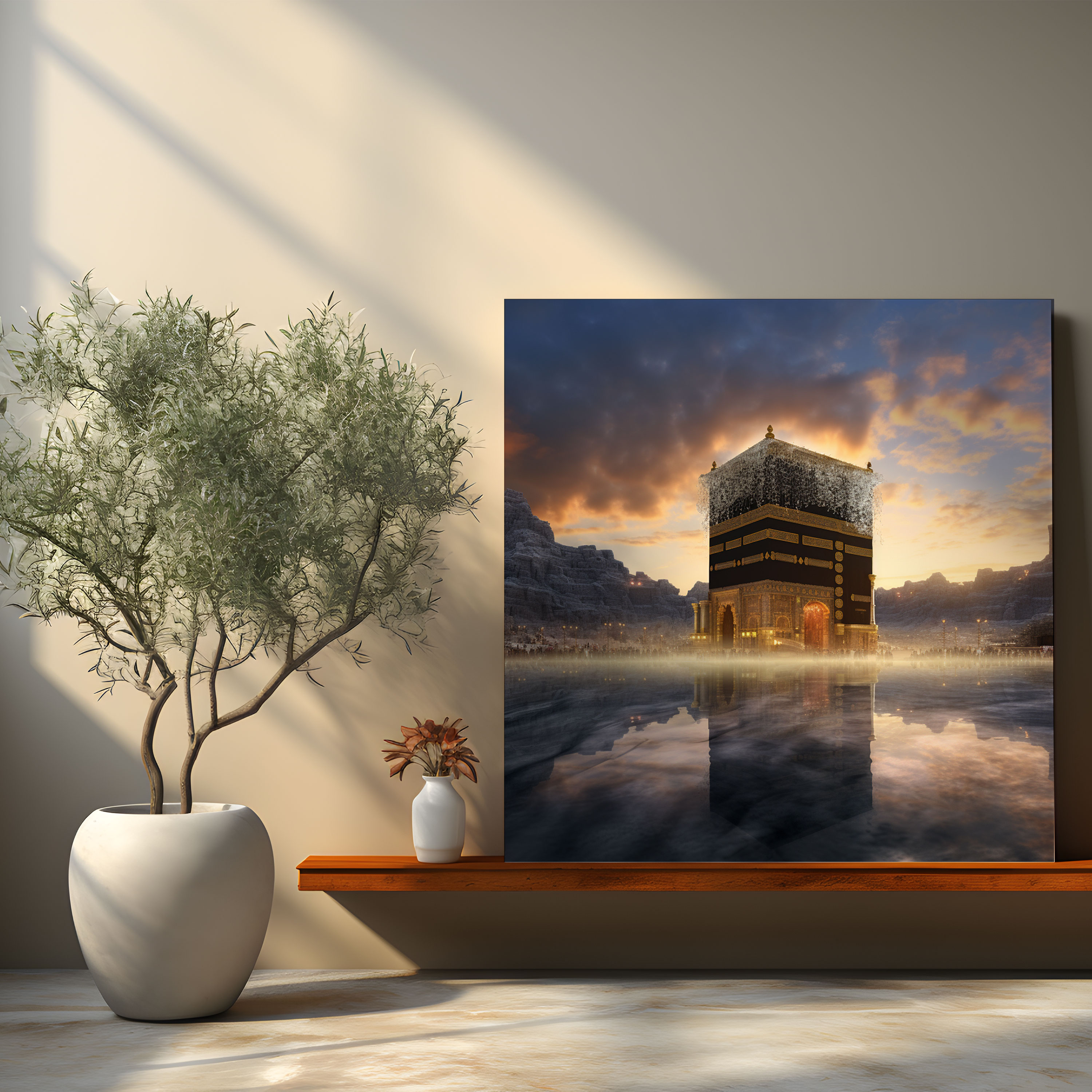 Kaaba Wall Art - Photorealistic Dawn View - Canvas Print - Kaaba, Canvas, Tranquility, Dawn View