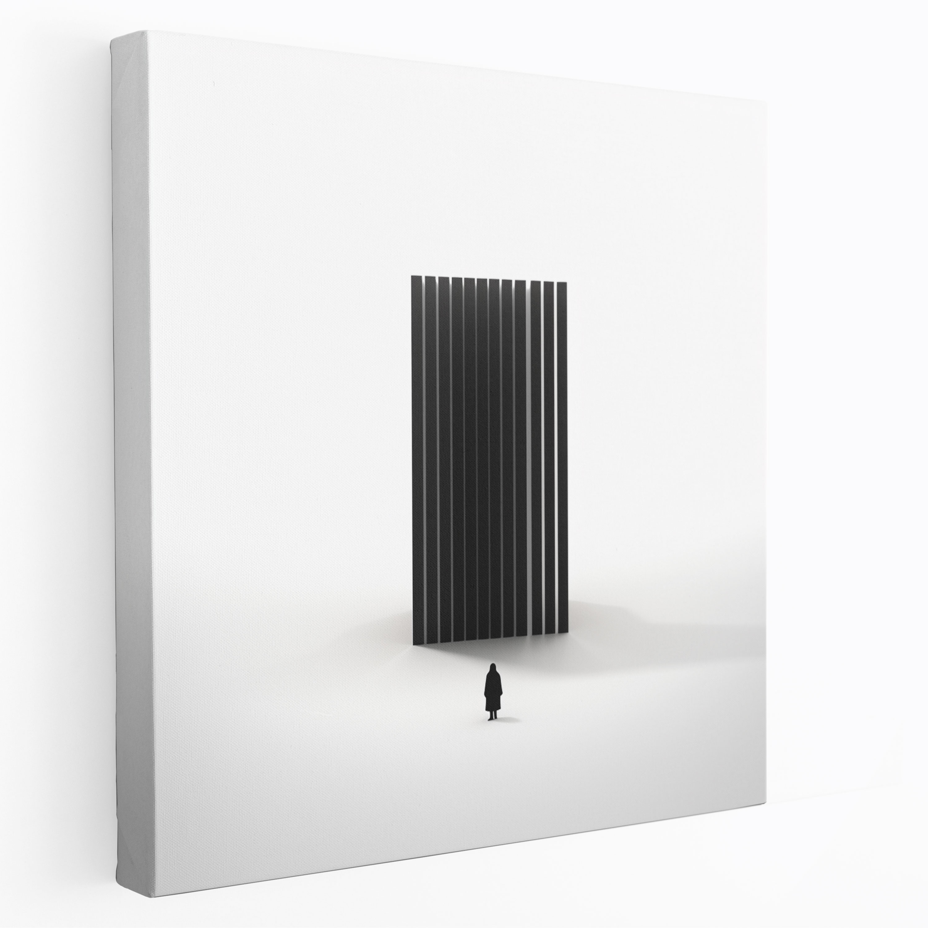 Kaaba Canvas Print - Minimalist Black And White - Wall Art - Kaaba, Minimalist, Wall Decoration, Home Decoration