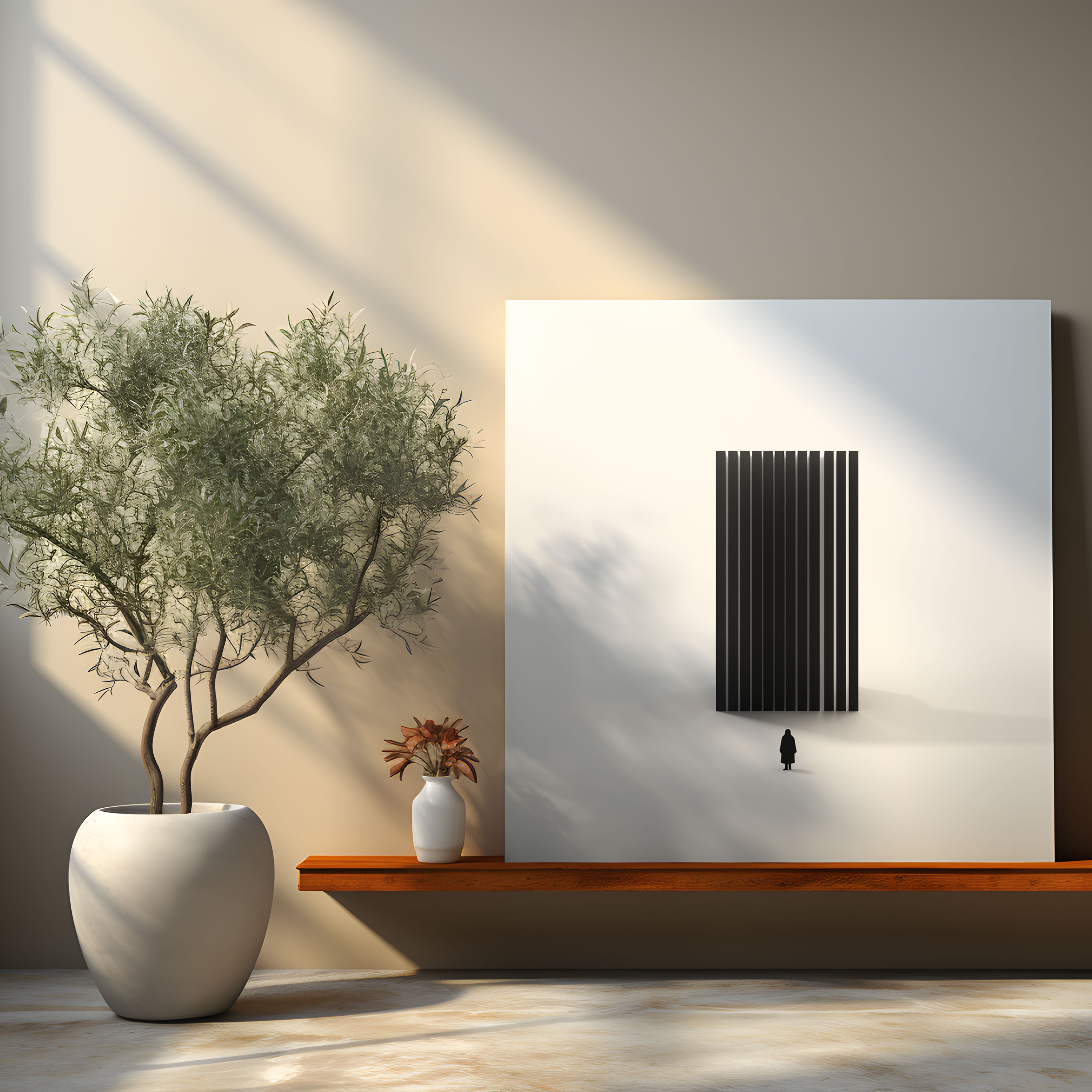 Kaaba Canvas Print - Minimalist Black And White - Wall Art - Kaaba, Minimalist, Wall Decoration, Home Decoration