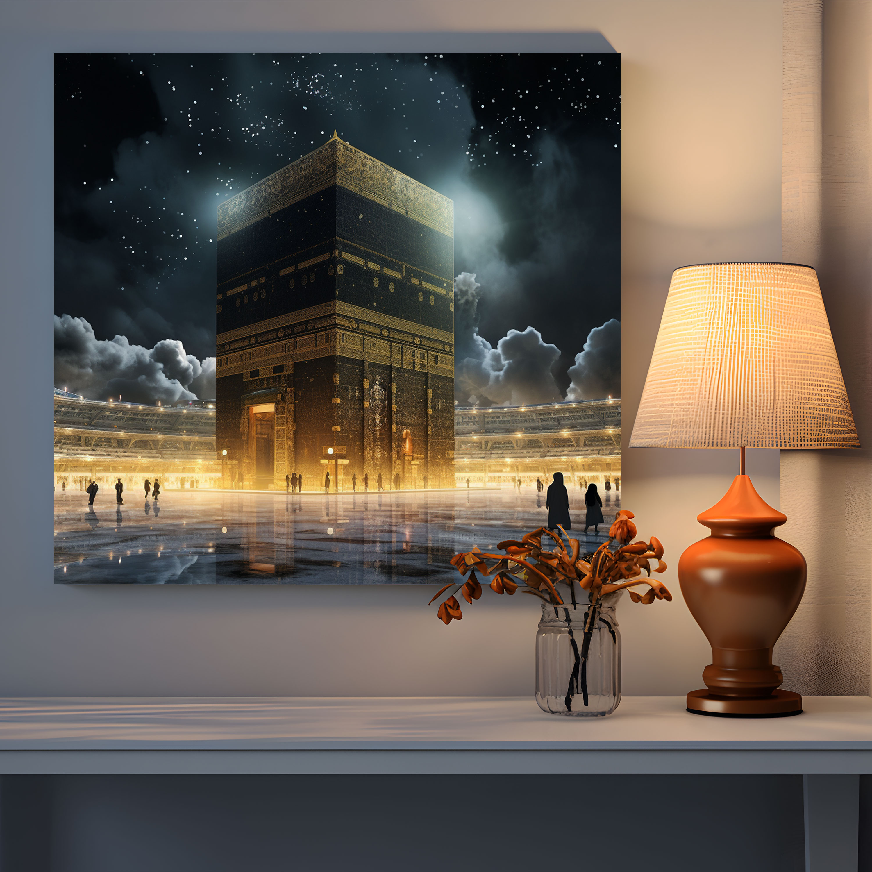 Kaaba Wall Art - Contemporary Digital Art - Canvas Print - Kaaba, Digital Art, Canvas Print, Futuristic