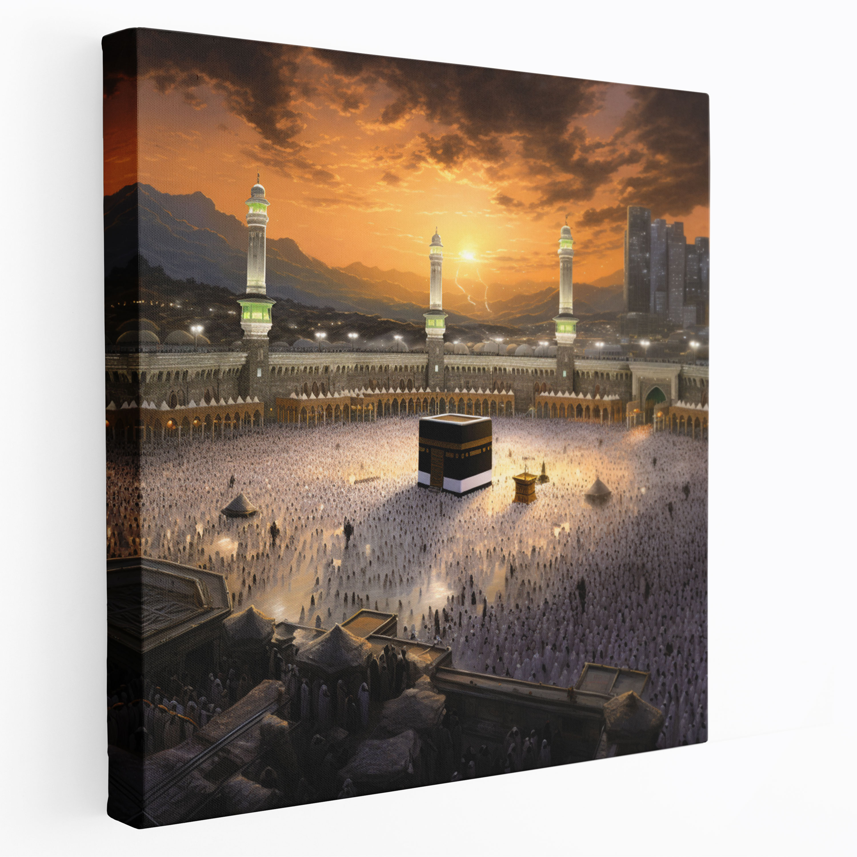 Kaaba Sunrise Canvas Print - Kaaba, Wall Decoration, Canvas Print, Wall Art