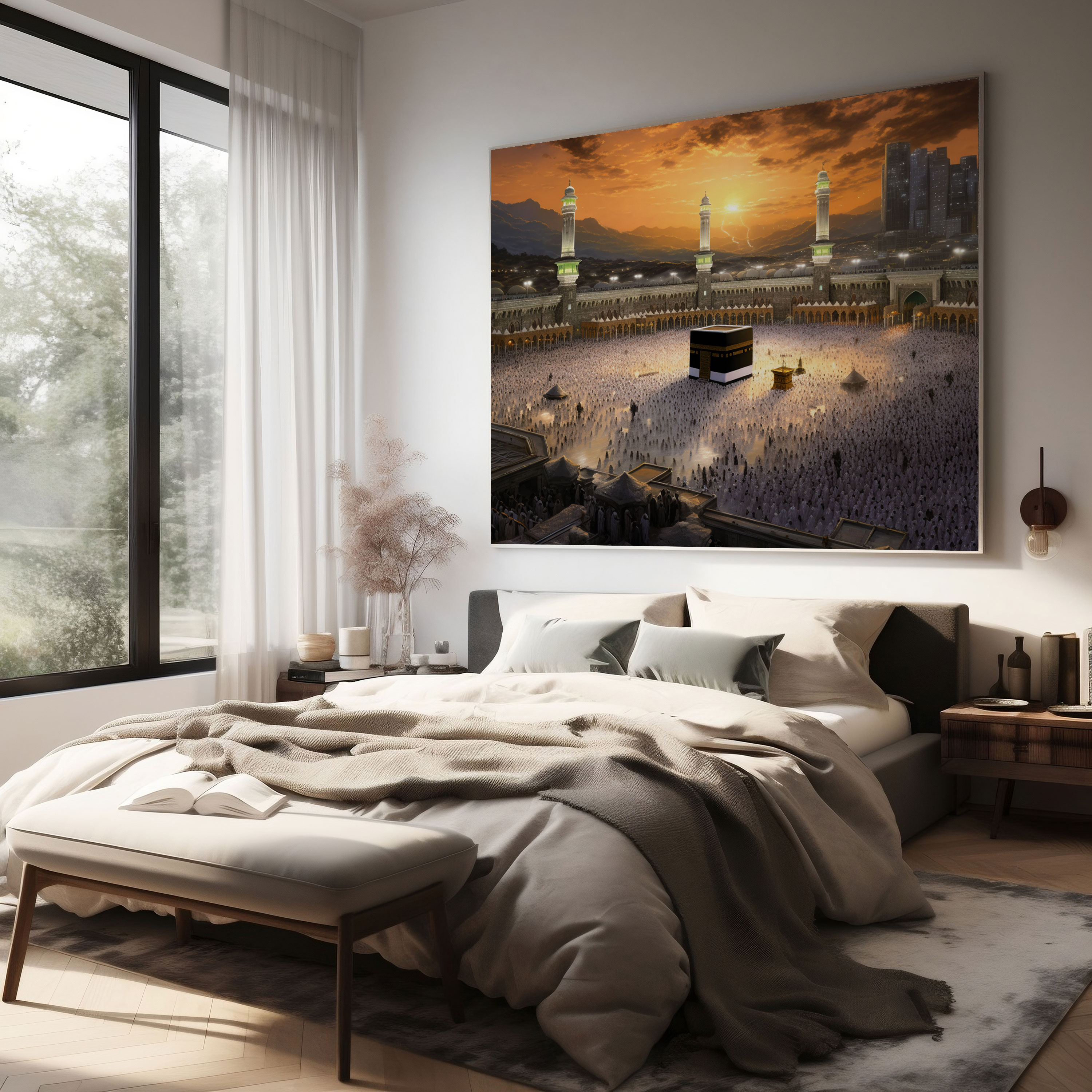 Kaaba Sunrise Canvas Print - Kaaba, Wall Decoration, Canvas Print, Wall Art