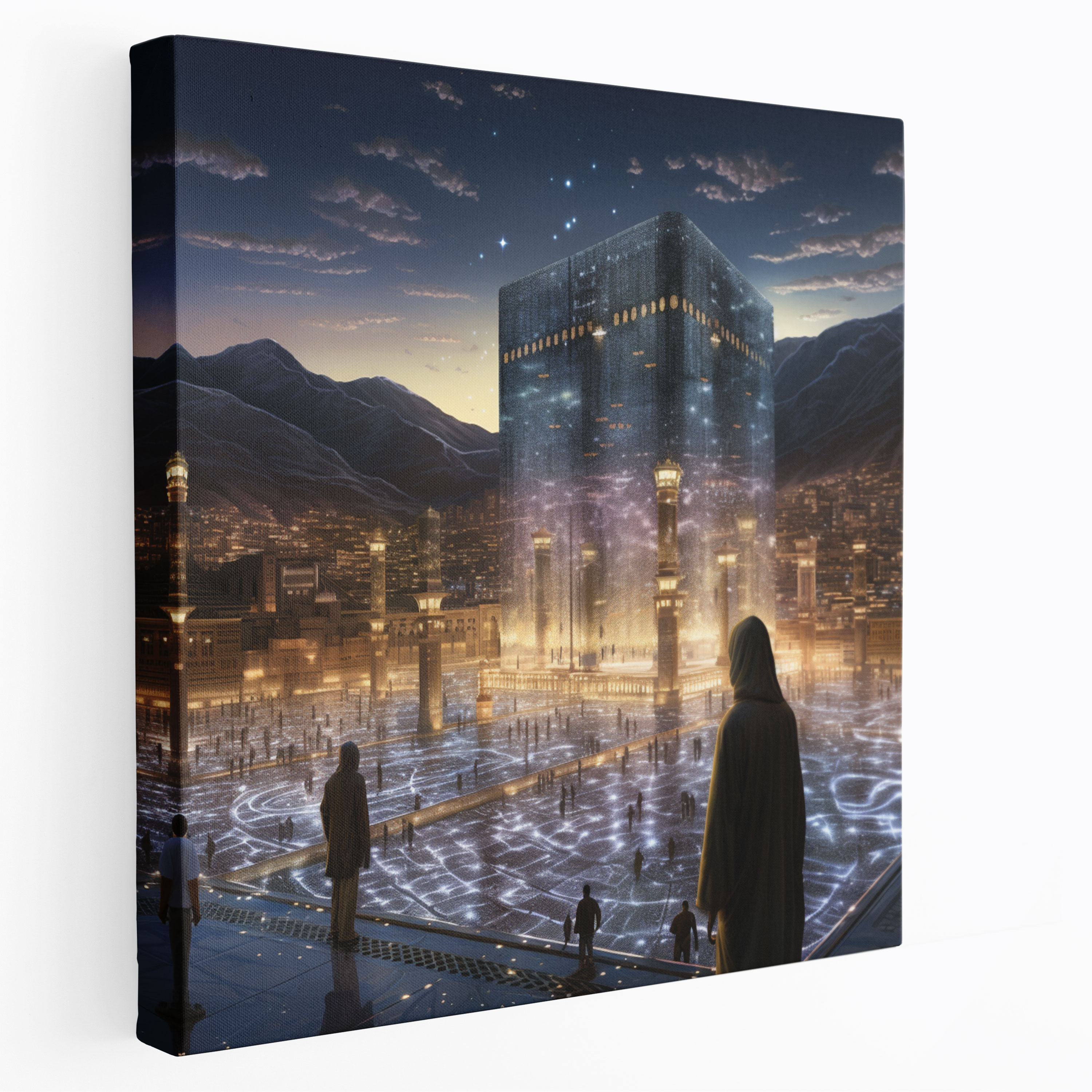 Kaaba Twilight Wall Decoration - Kaaba, Twilight, Canvas Wall Art, Kaaba