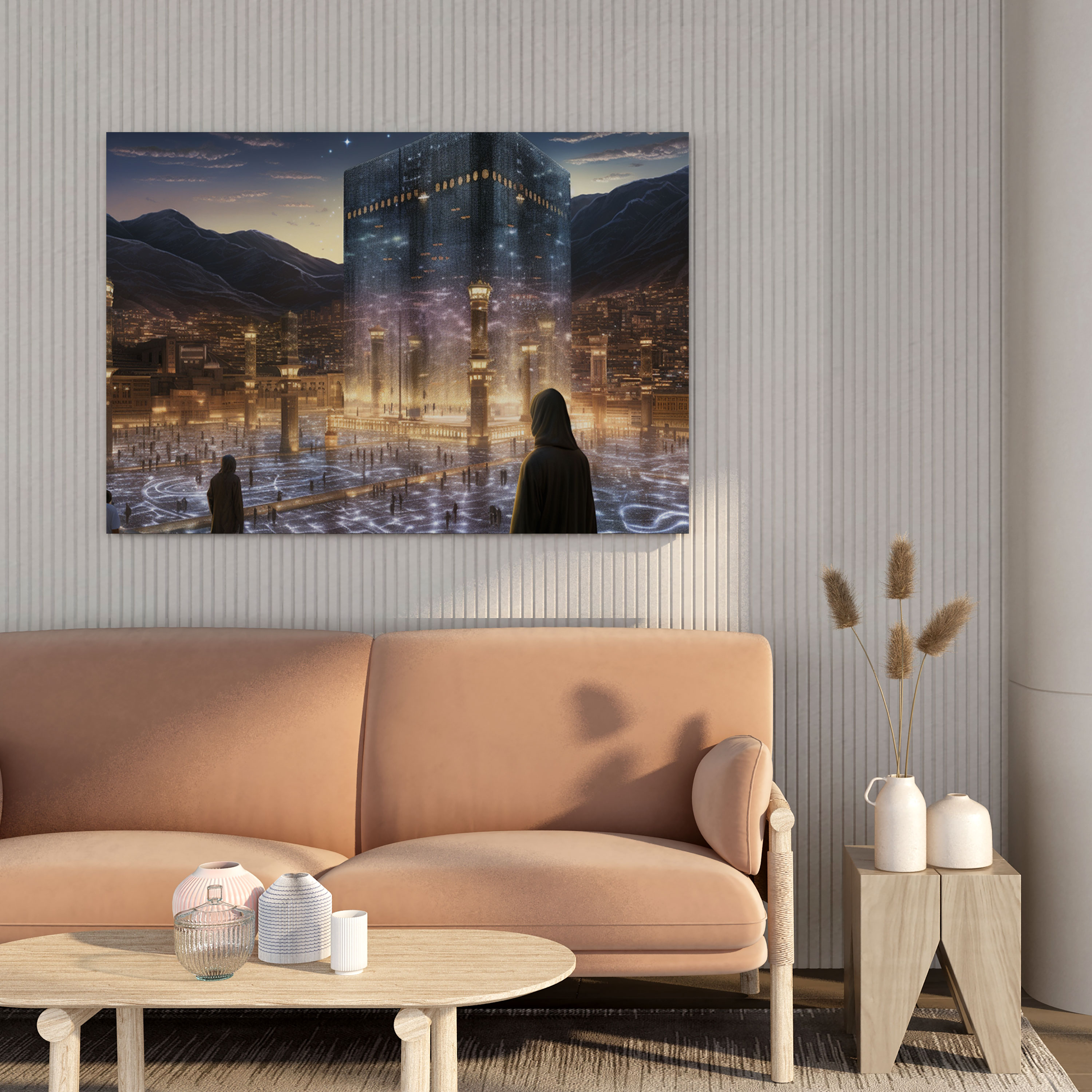 Kaaba Twilight Wall Decoration - Kaaba, Twilight, Canvas Wall Art, Kaaba
