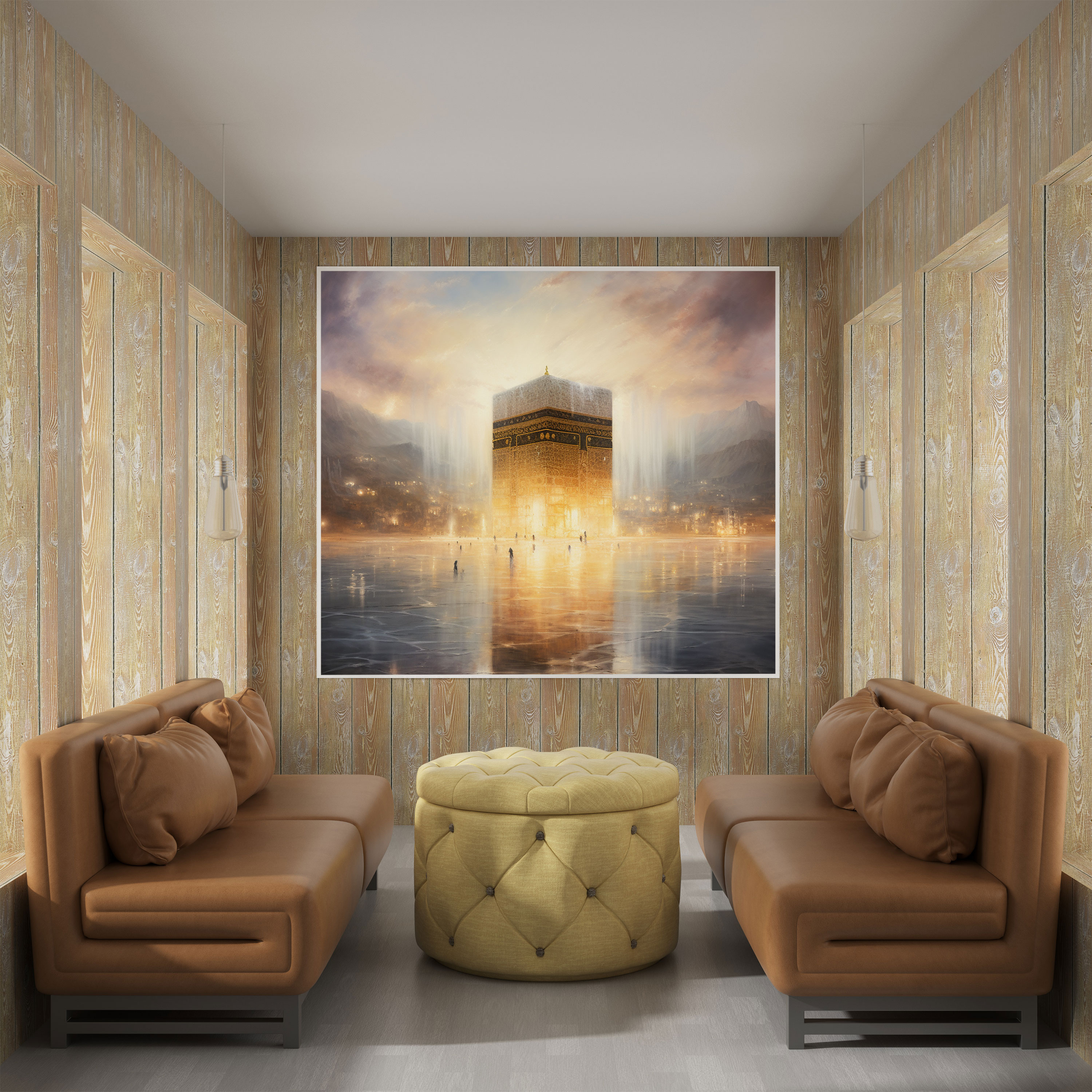 Kaaba Wall Art - Kaaba, Impressionist Painting, Canvas Wall Art, Canvas