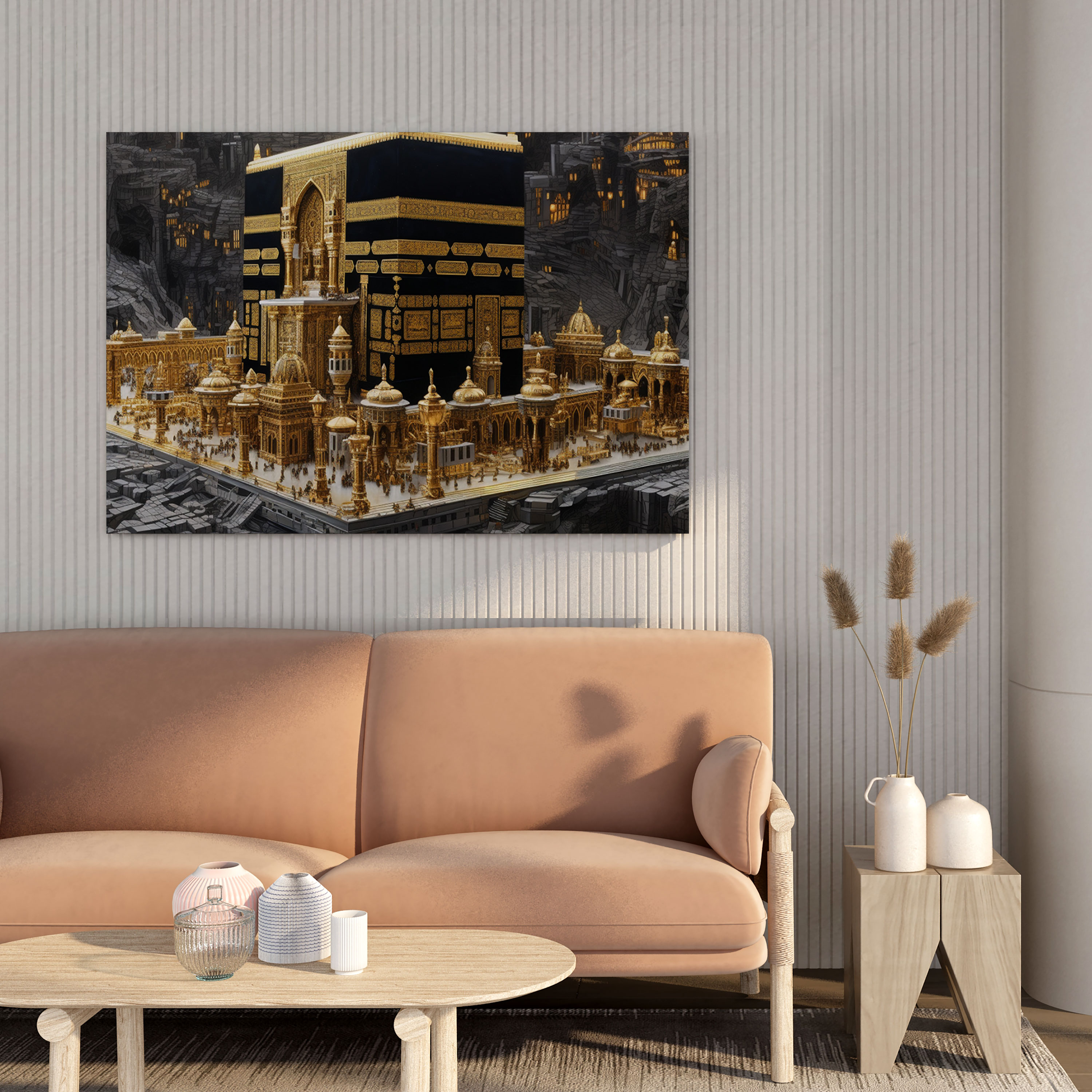 Kaabe Kanvas Tablo - Gerçekçilik Detaylar Ev Dekorasyonu