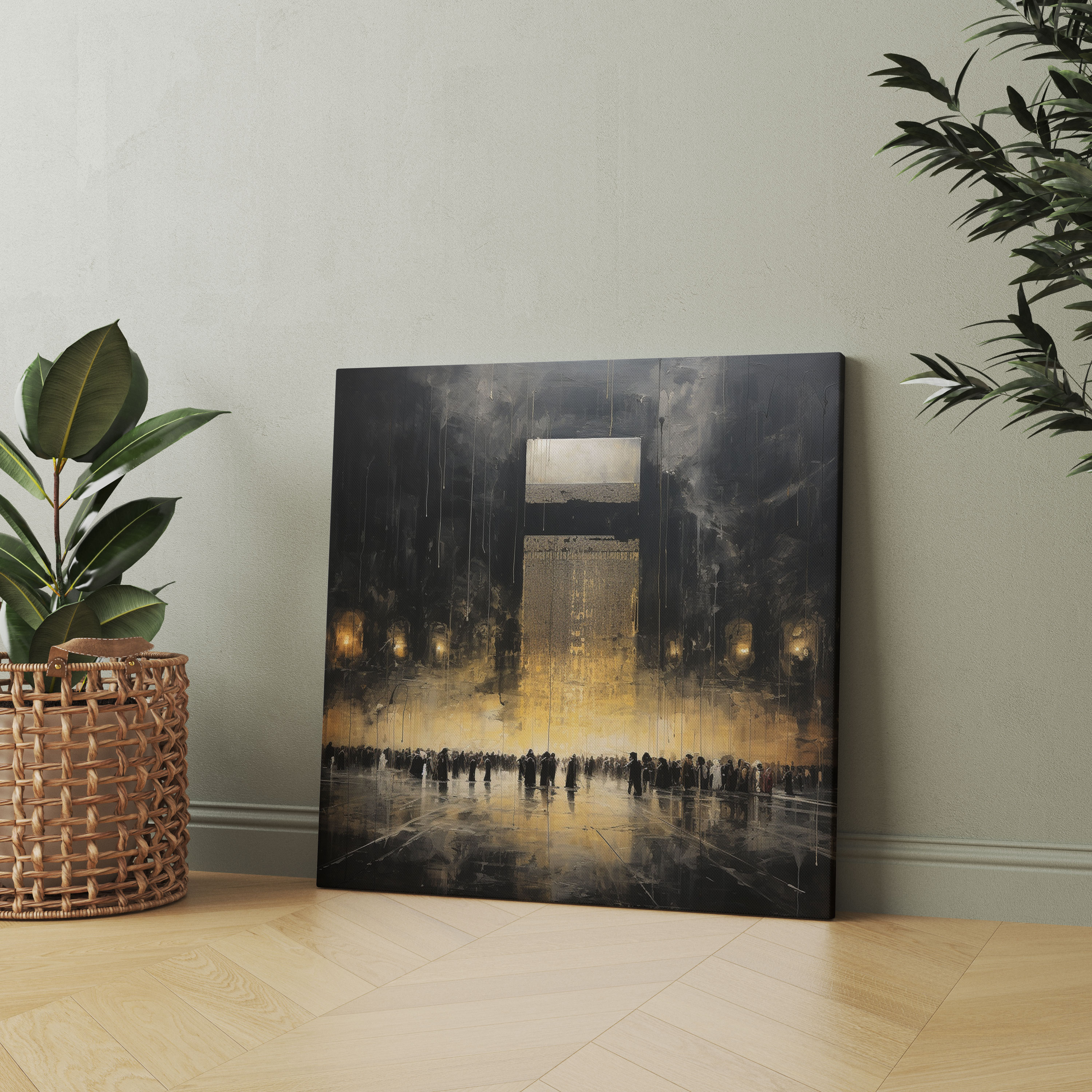 Kaaba Wall Art - Contemporary Abstract Representation - Kaaba, Abstract Representation, Canvas, Canvas Wall Art