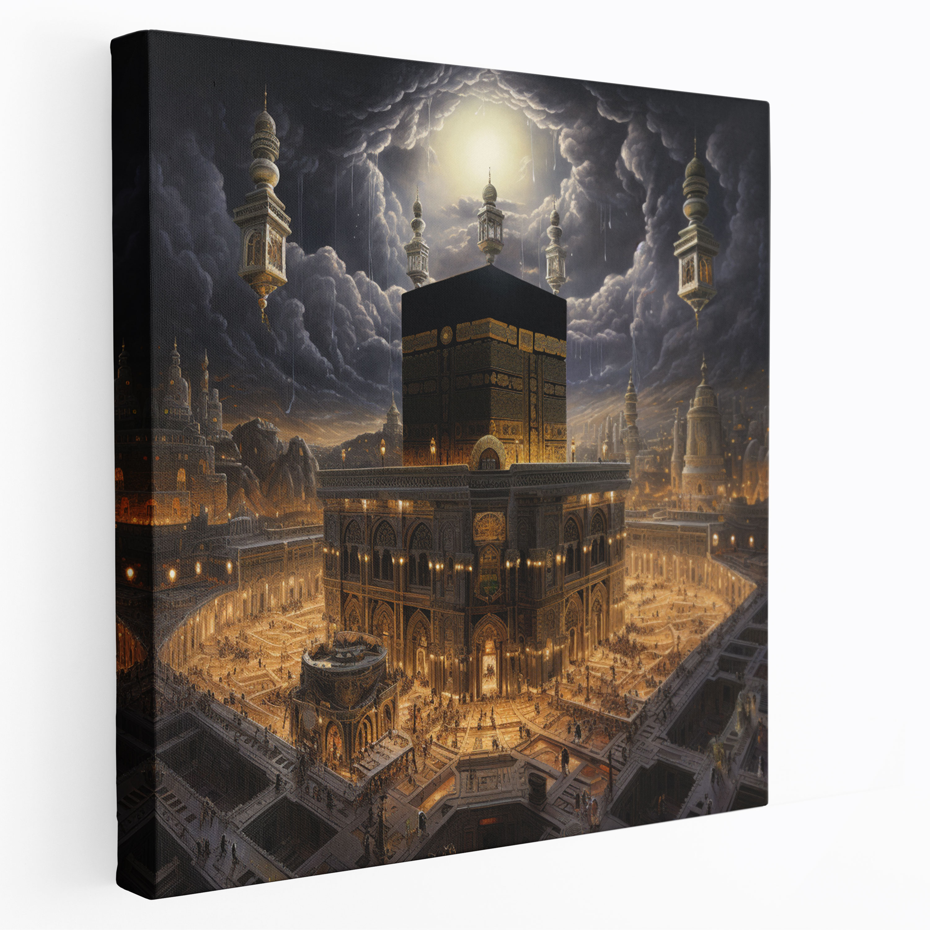 Kaaba Canvas Print - Traditional Hand-Painted Artwork - Kaaba, Canvas Wall Art, Wall Decoration, Canvas