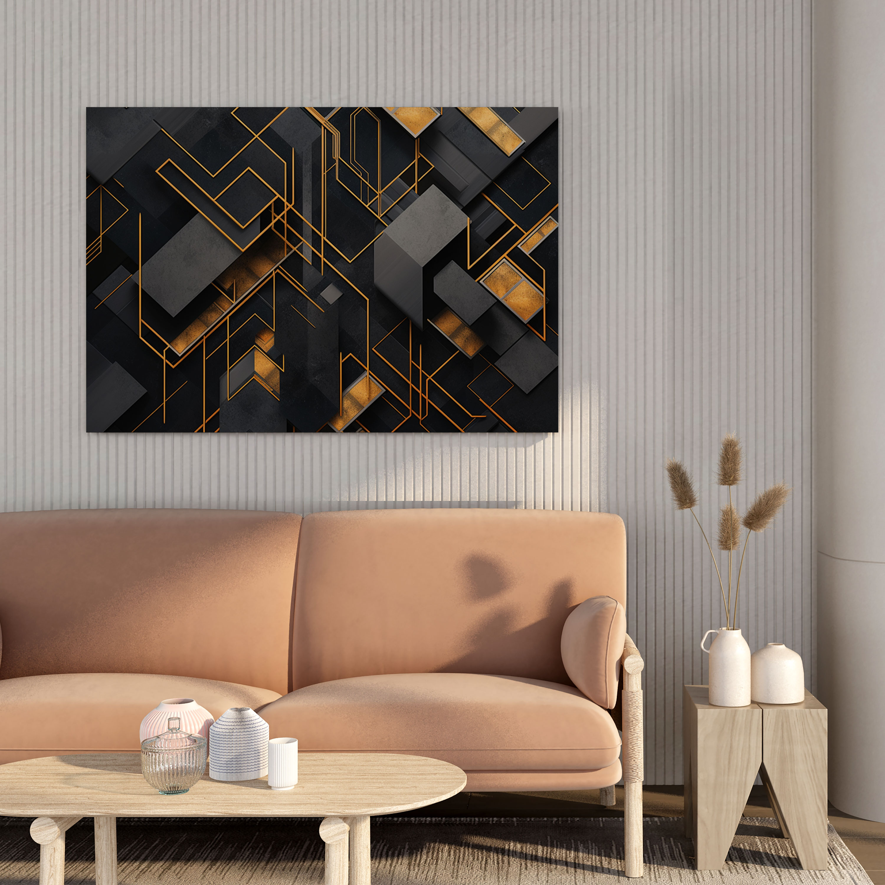 Kaaba Wall Art - Contemporary Geometric Design - Kaaba, Wall Decoration, Kaaba, Architectural Structure