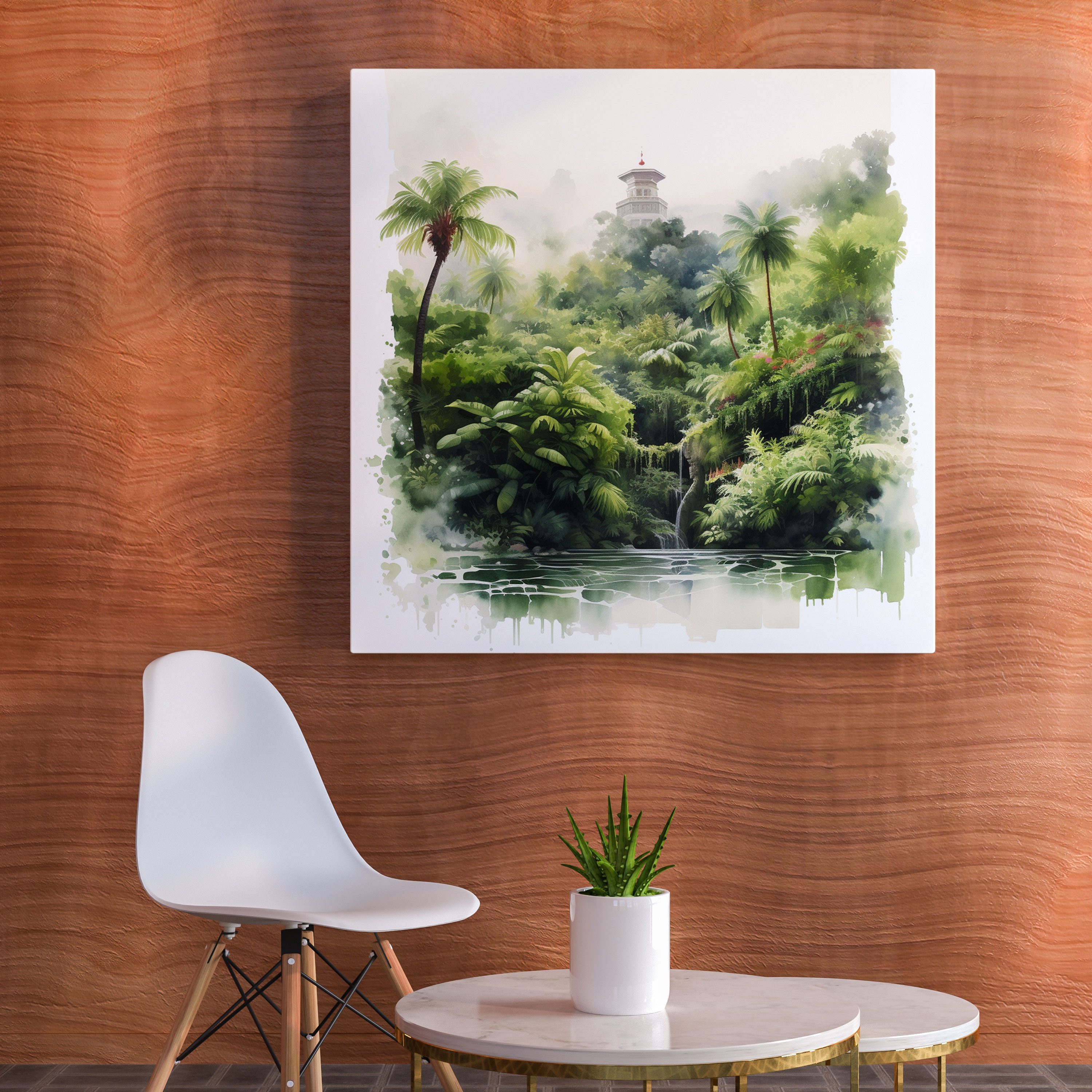 Kaaba Canvas Print - Serene Watercolor Painting - Kaaba, Kaaba, Canvas Print, Watercolor Painting