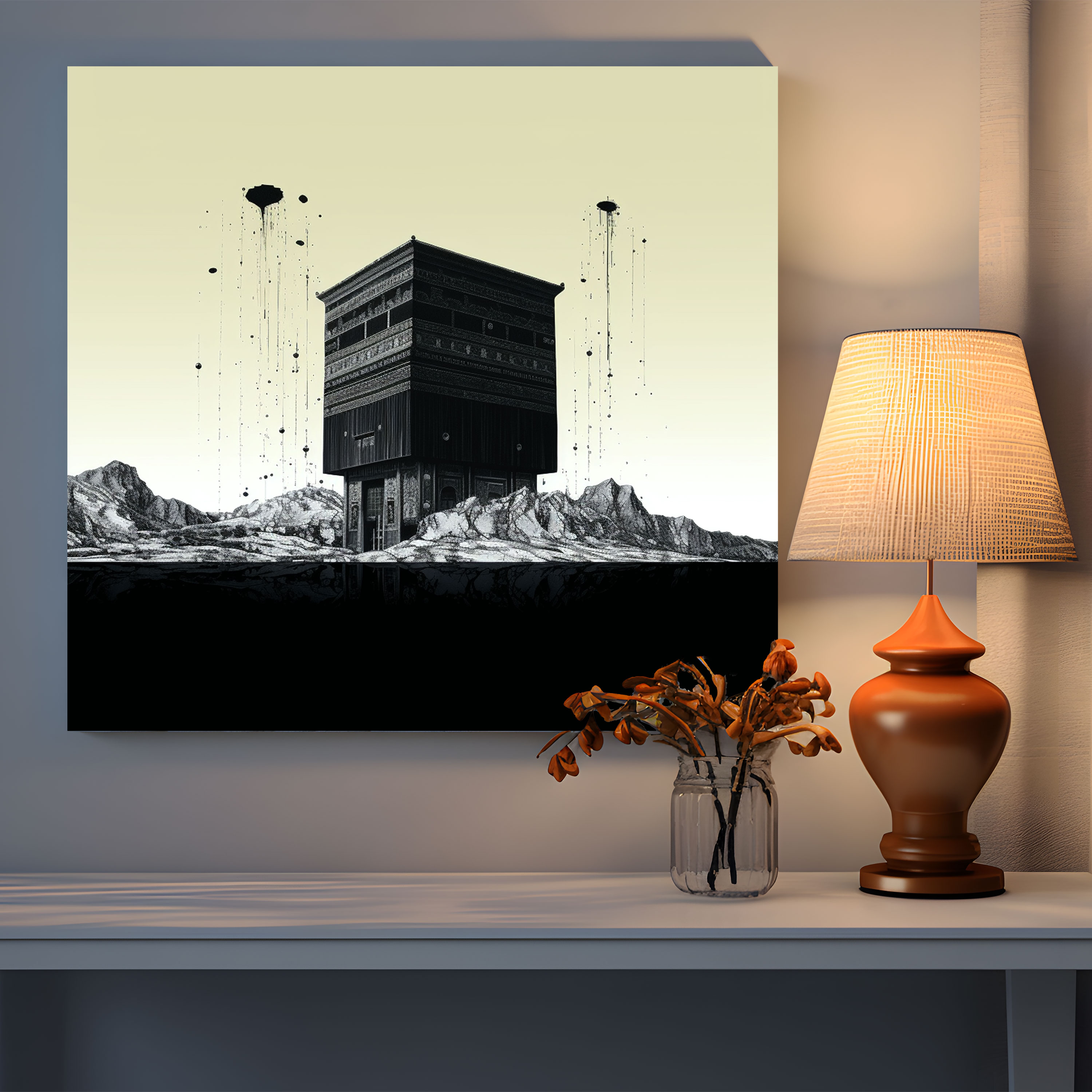 Kaaba Wall Decoration - Kaaba, Minimalist Illustration, Kaaba, Home Decoration