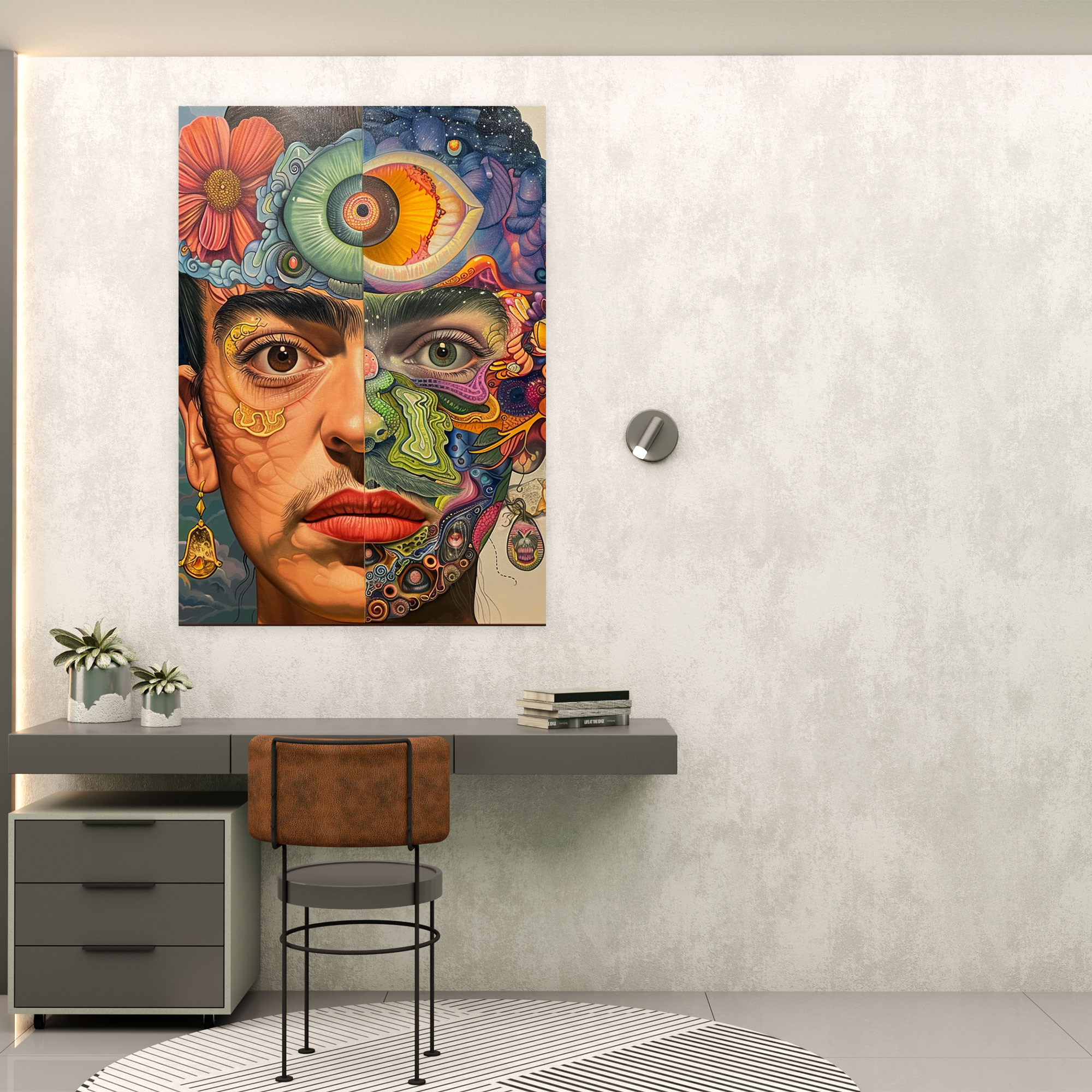 Frida Kahlo Tarzı Duvar Dekorasyonu - Kanvas Ev Dekorasyonu