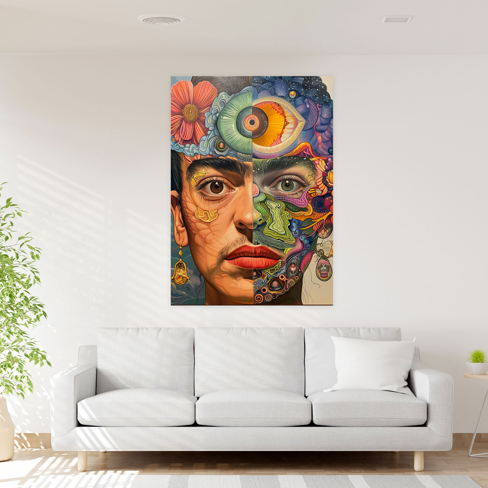 Frida Kahlo Tarzı Duvar Dekorasyonu - Kanvas Ev Dekorasyonu