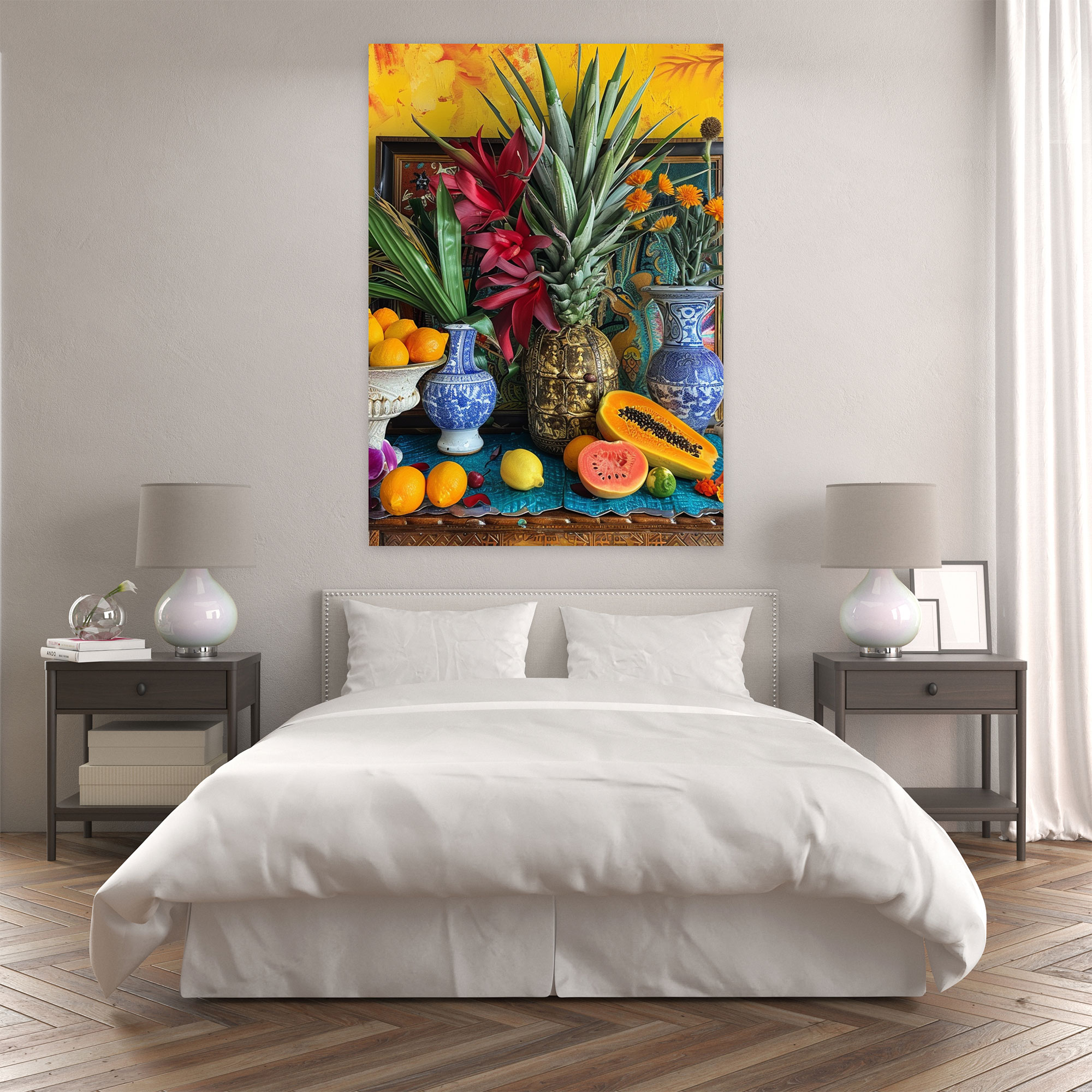 Frida Kahlo Style Canvas Print - Frida Kahlo, Canvas Wall Art, Wall Decoration, Frida Kahlo Style