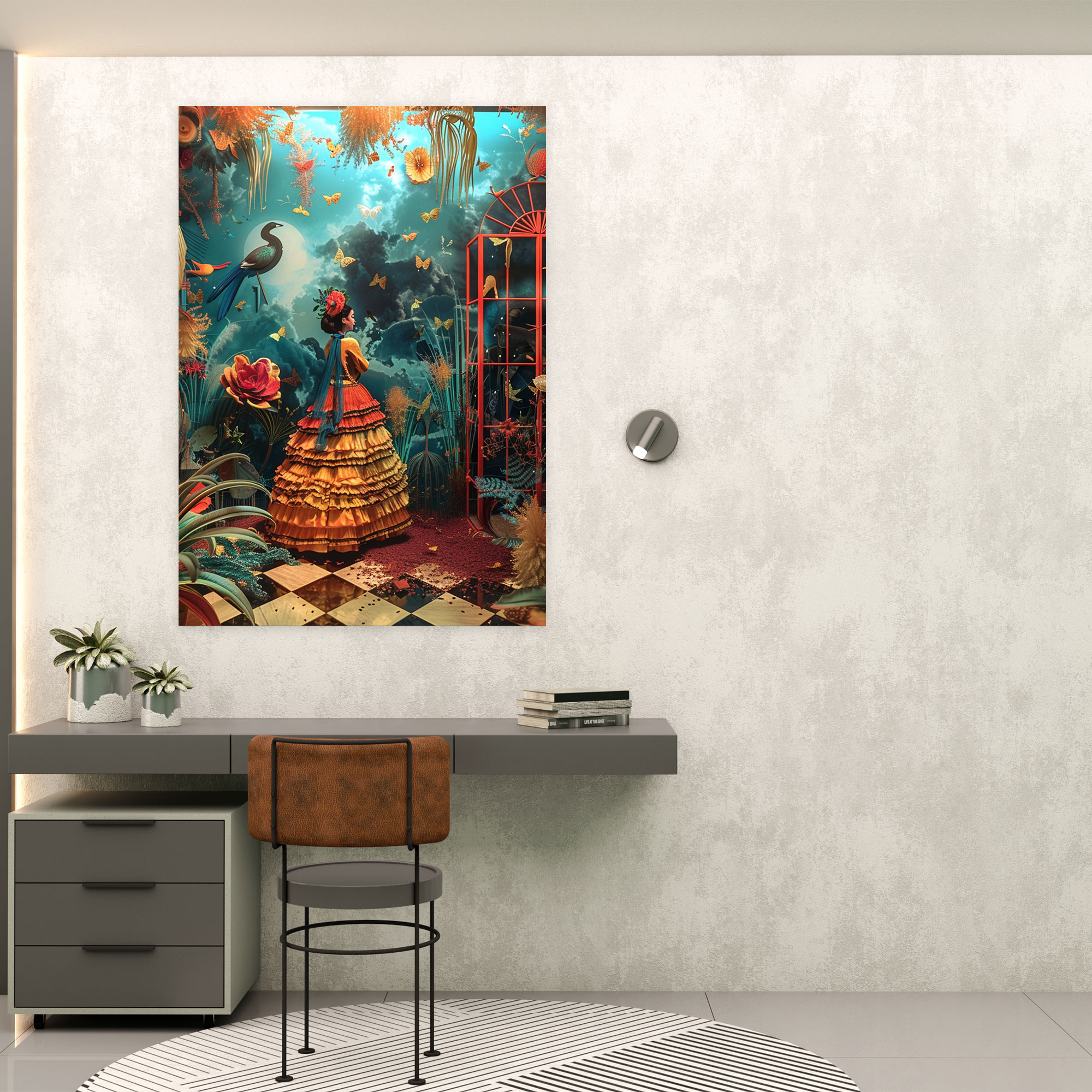 Frida Kahlo Style Wall Art - Frida Kahlo, Wall Decoration, Home Decoration, Wall Art