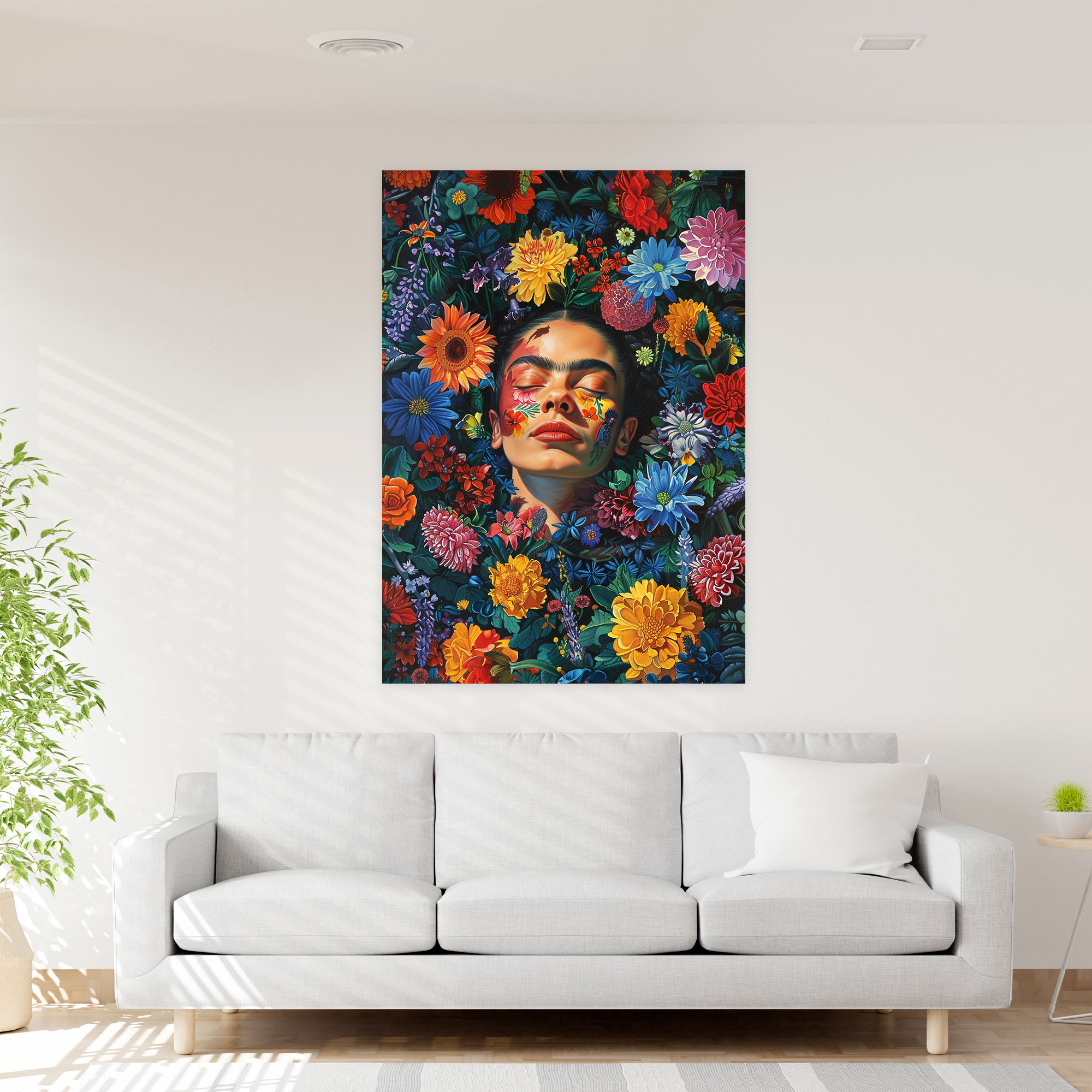 Frida Kahlo Tarzı Duvar Sanatı - Kanvas Tablo Duvar Sanatı