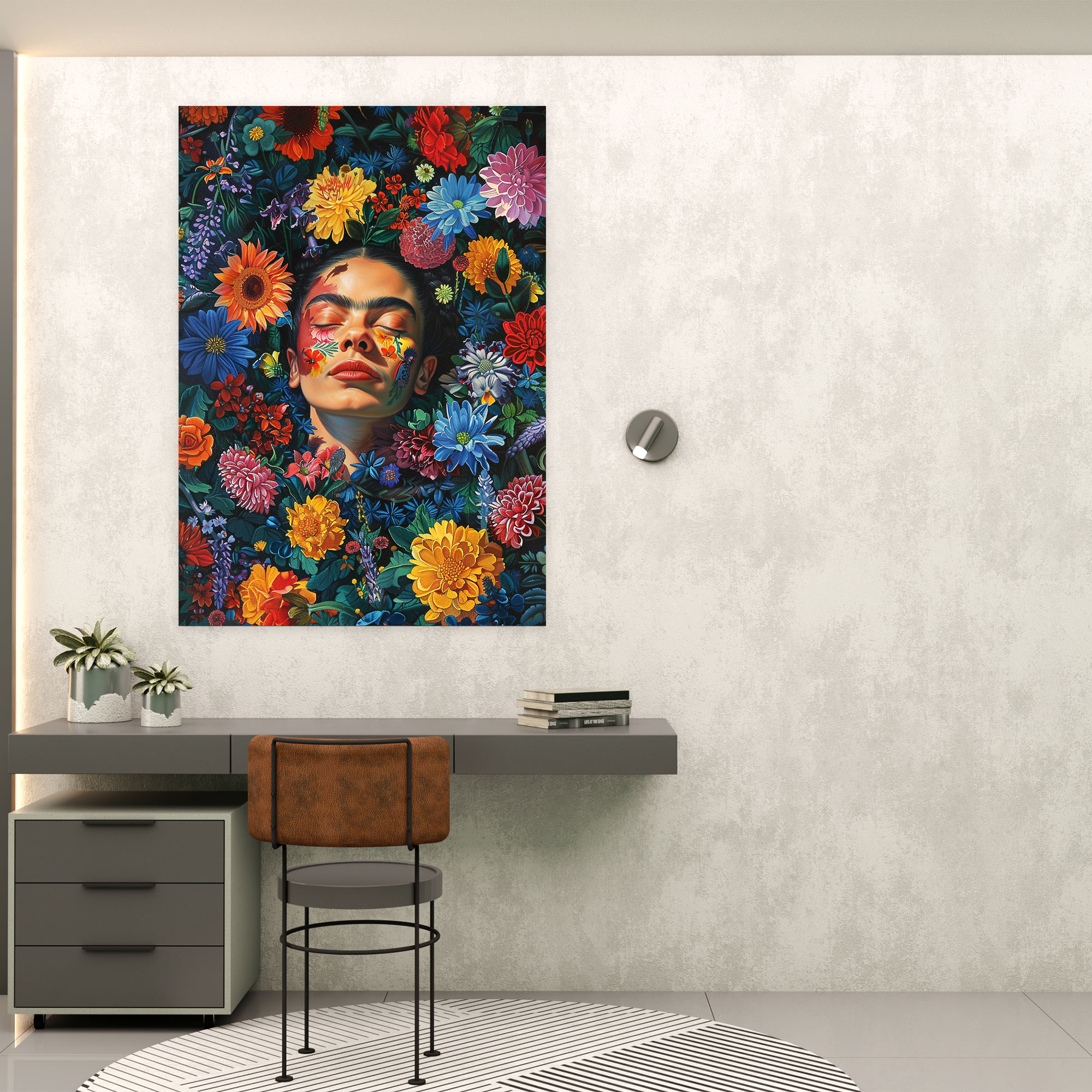 Frida Kahlo Tarzı Duvar Sanatı - Kanvas Tablo Duvar Sanatı
