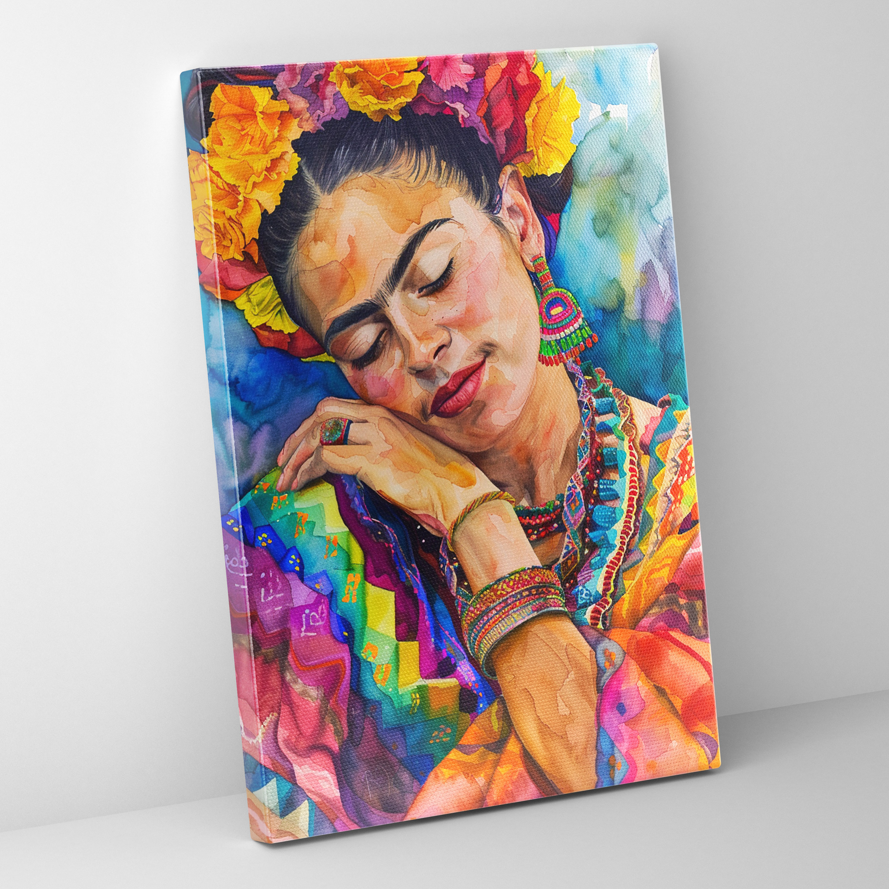 Frida Kahlo Style Wall Decoration - Frida Kahlo, Frida Kahlo Style, Canvas Print, Wall Art