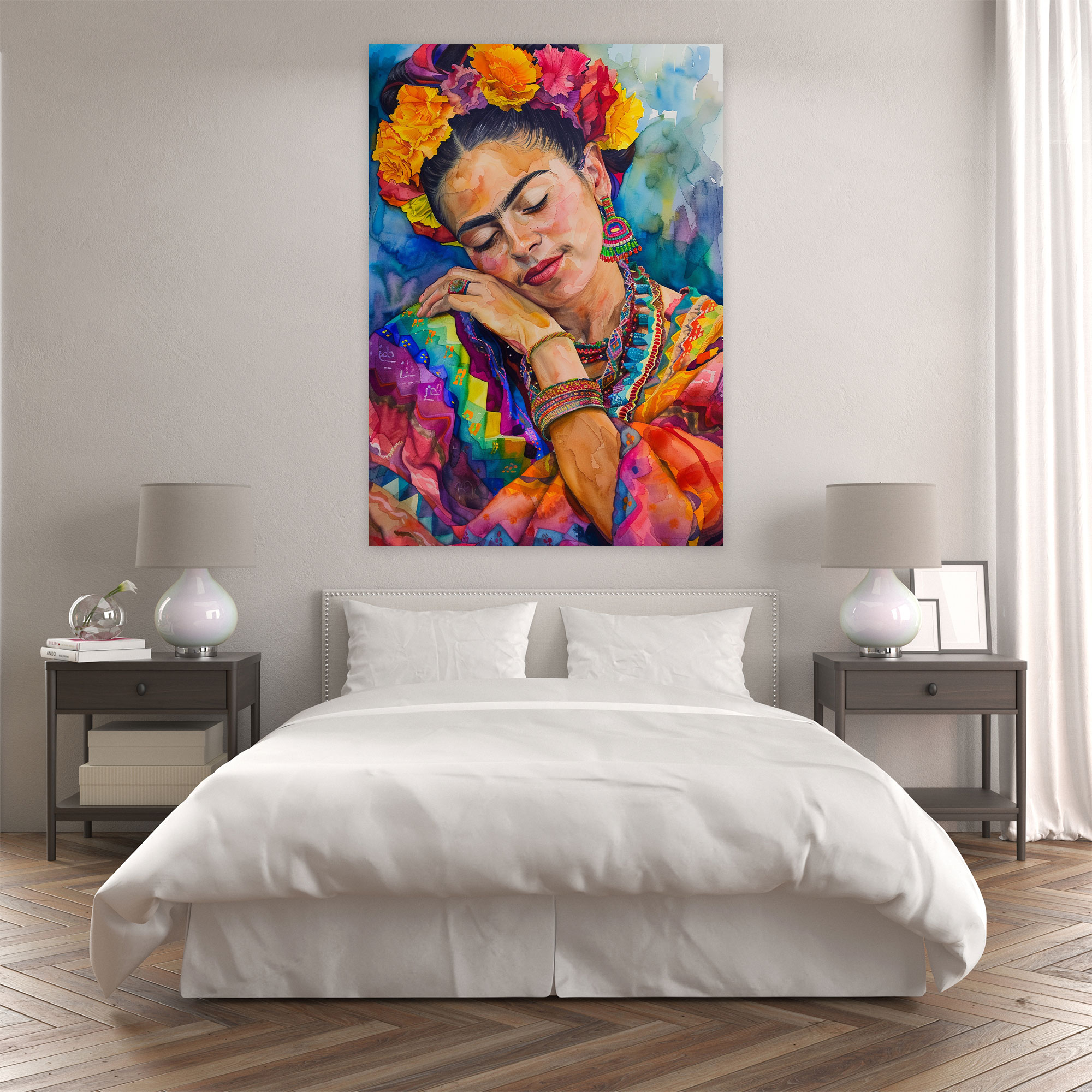 Frida Kahlo Style Wall Decoration - Frida Kahlo, Frida Kahlo Style, Canvas Print, Wall Art