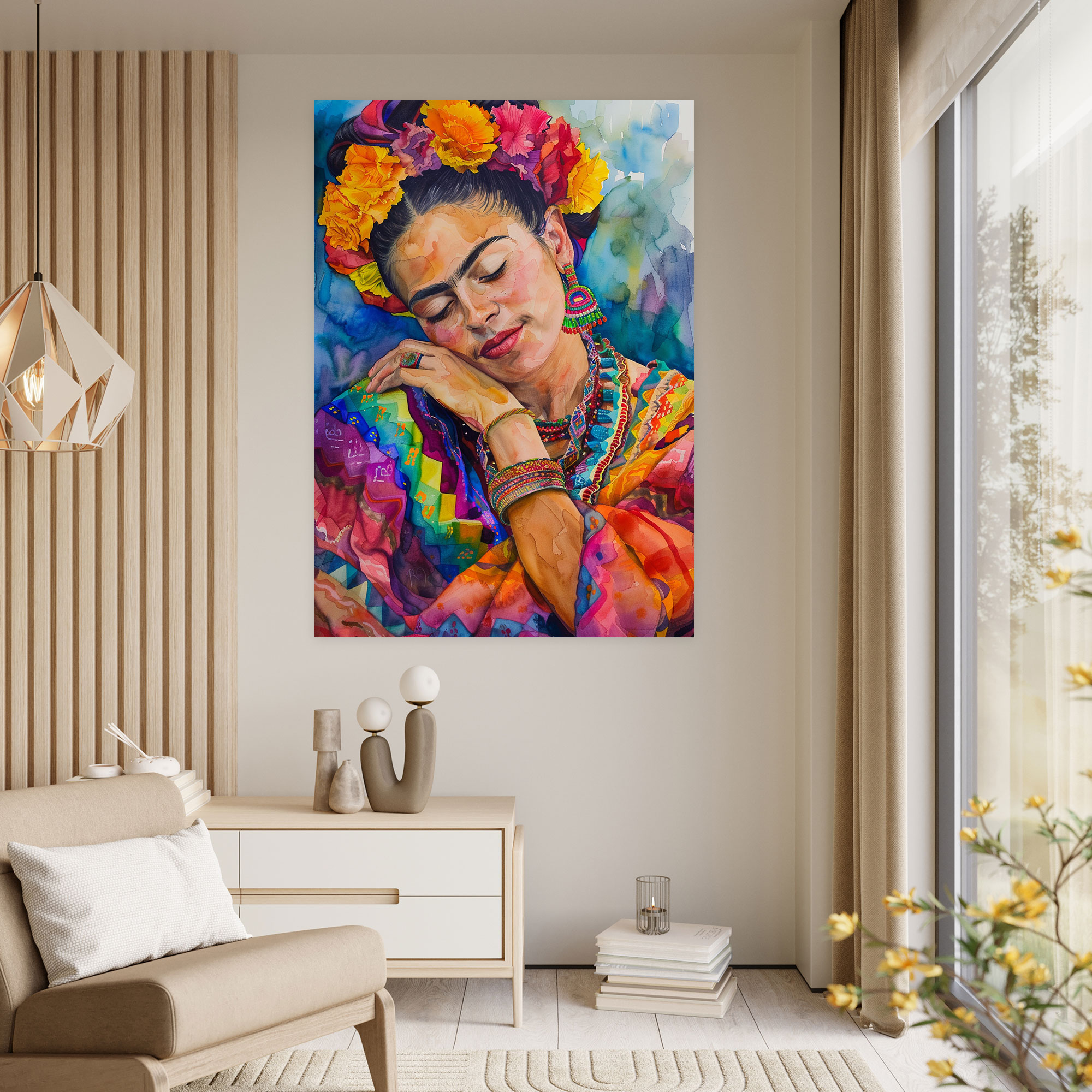 Frida Kahlo Style Wall Decoration - Frida Kahlo, Frida Kahlo Style, Canvas Print, Wall Art