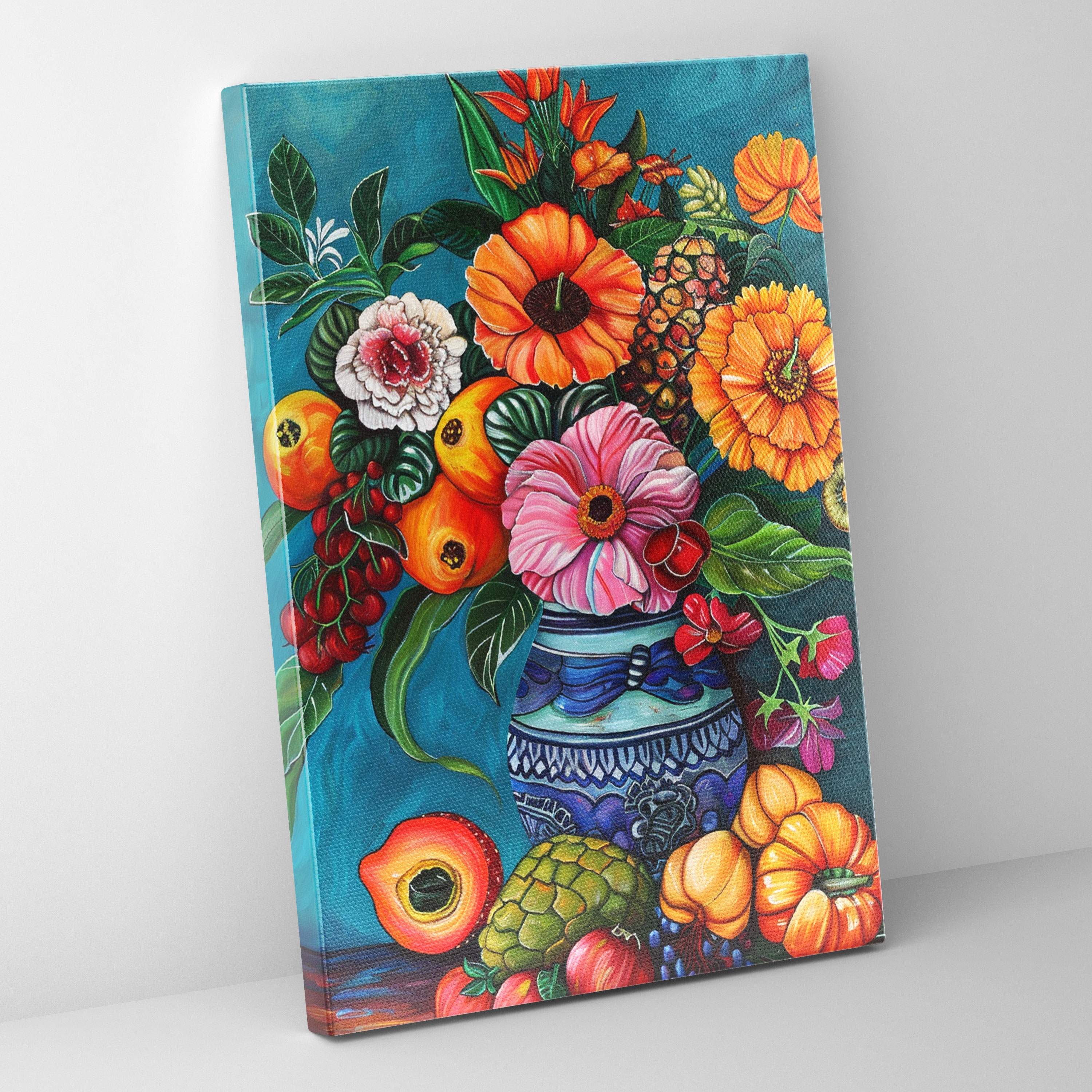 Frida Kahlo Style Canvas Print - Frida Kahlo, Canvas Print, Wall Decoration, Frida Kahlo Style