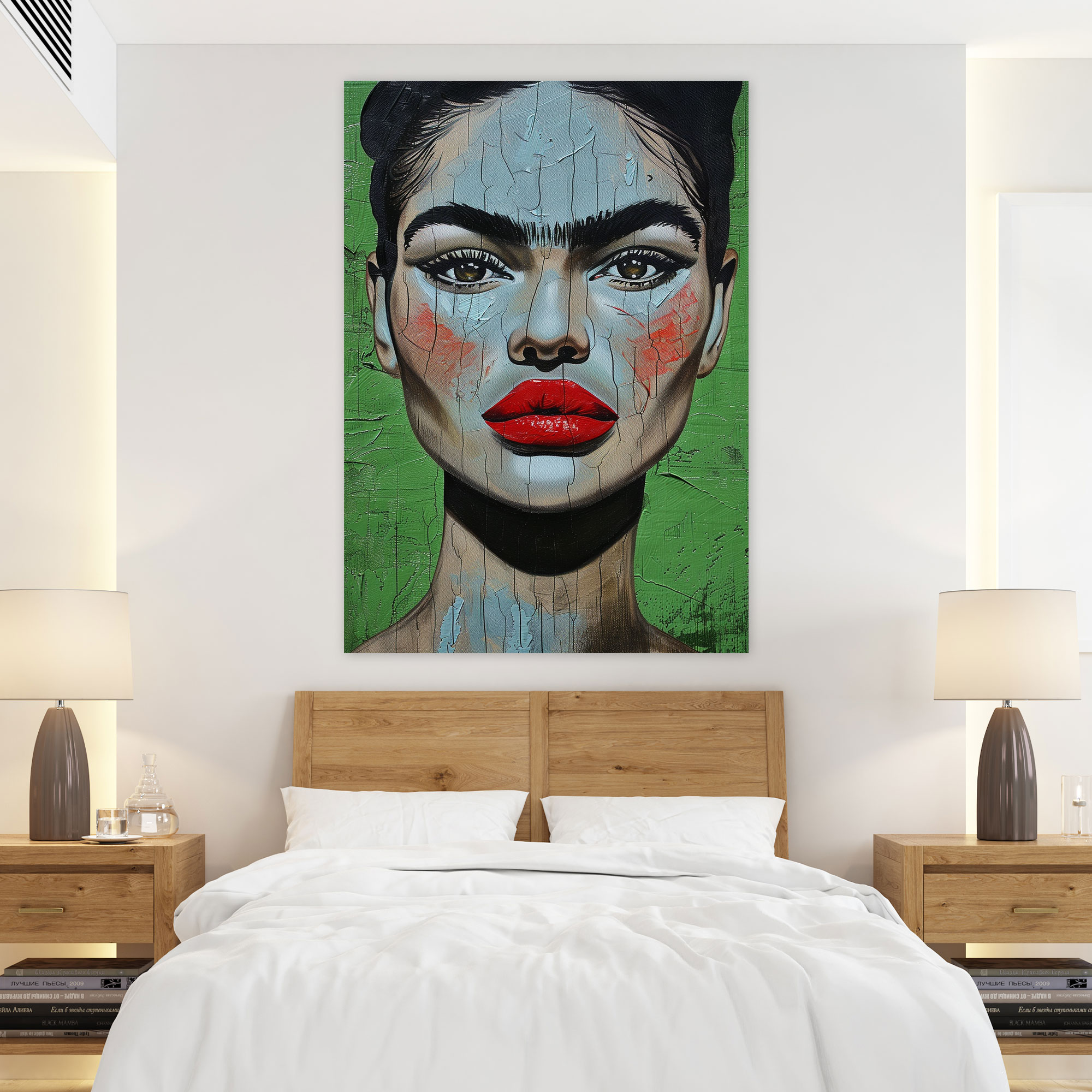 Frida Kahlo Style Canvas Print - Frida Kahlo, Home Decoration, Frida Kahlo Style, Canvas Print