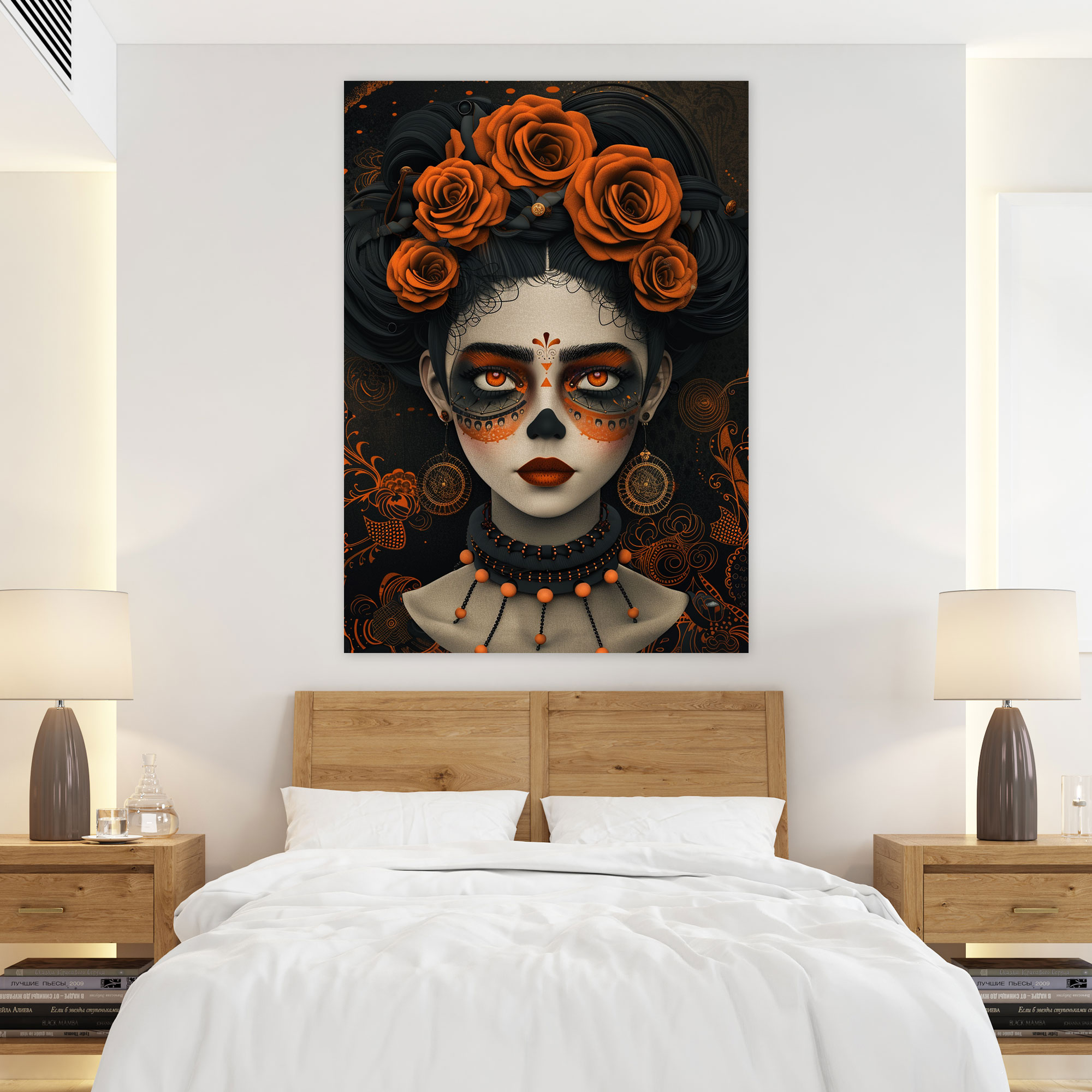Frida Kahlo Style Canvas Print - Frida Kahlo, Canvas, Home Decoration, Wall Art