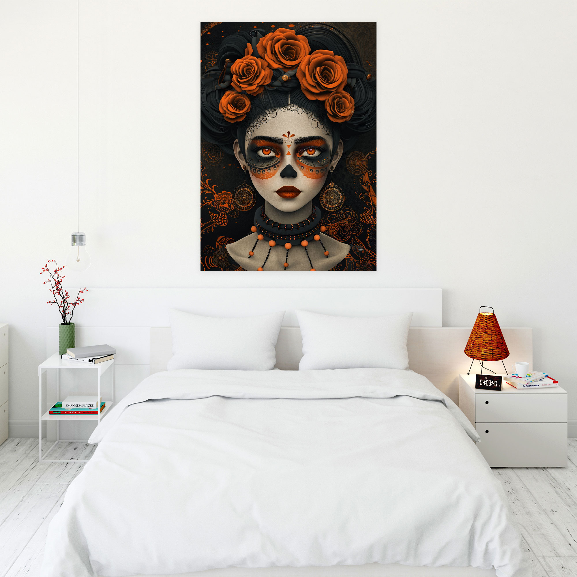 Frida Kahlo Style Canvas Print - Frida Kahlo, Canvas, Home Decoration, Wall Art